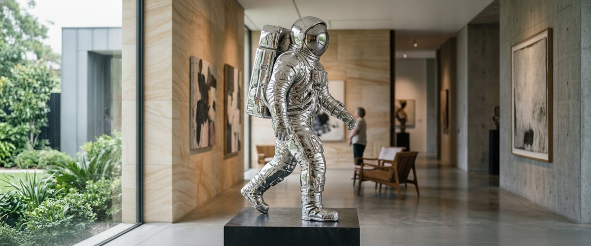 Astronaut Sculpture Art: How to Place a Spaceman so It Actually Lands - astronaut sculpture art