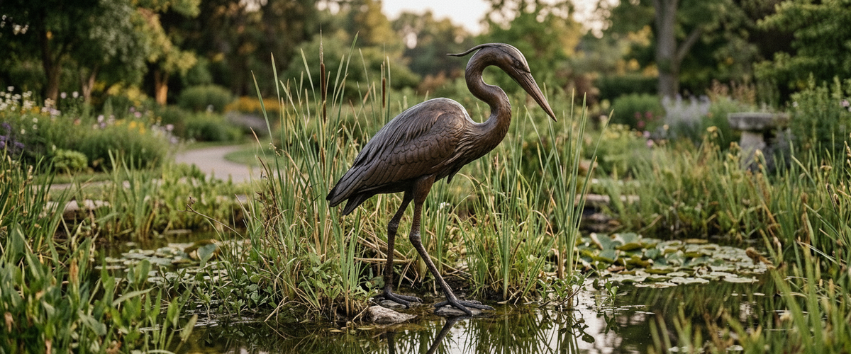 Bird Sculptures for the Garden: Read the Habitat Before the Catalog - bird sculptures for garden