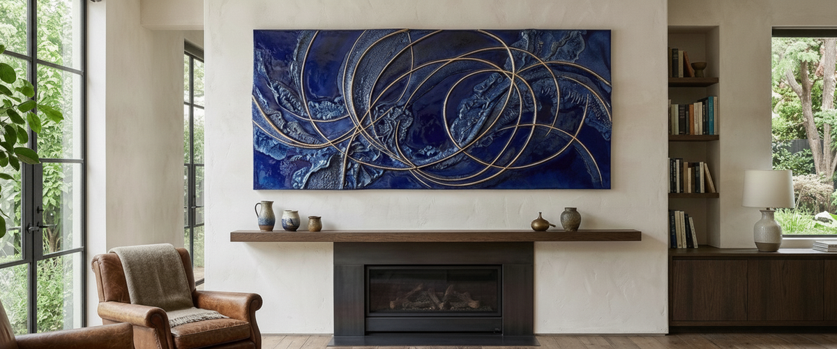 Blue Goes Gray After Dark: How to Choose Abstract Blue Wall Art - abstract blue wall art