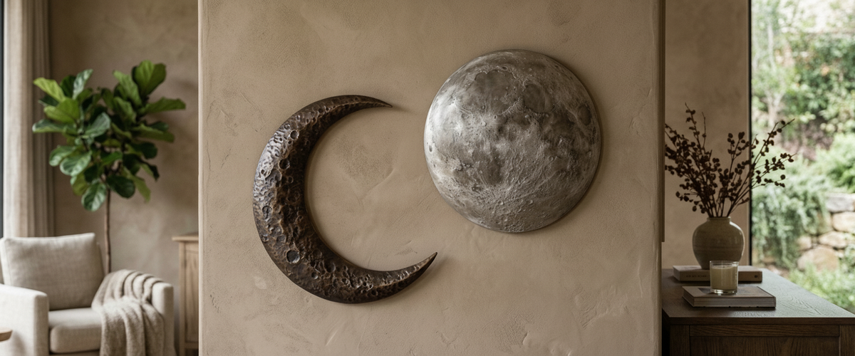 Why One Moon Is Never Enough: Composing an Outdoor Moon Wall Sculpture - outdoor moon wall sculpture