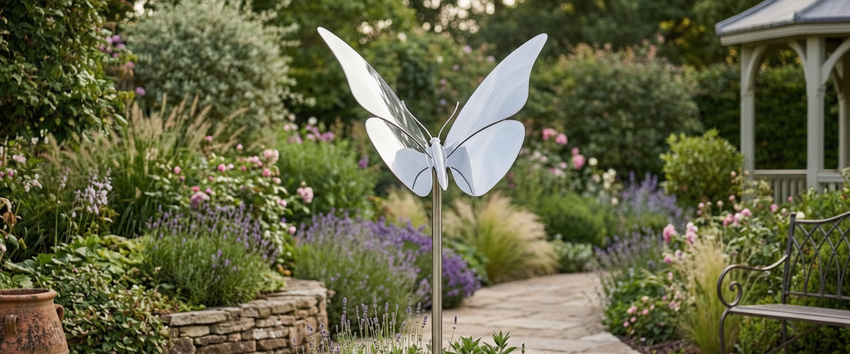 Wind Is the Real Enemy of a Large Outdoor Butterfly Sculpture - large outdoor butterfly sculpture
