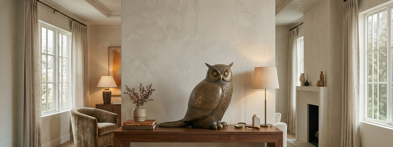 Bronze Owl Statues