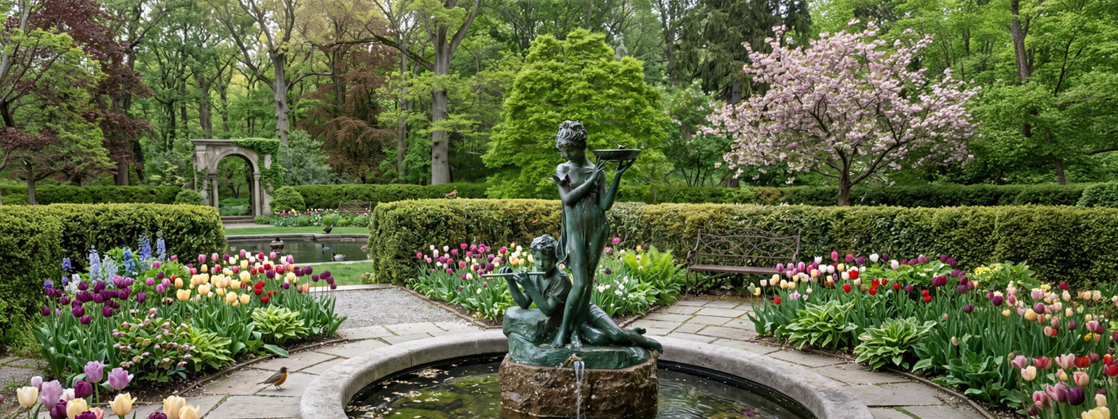 Bronze Garden Statues