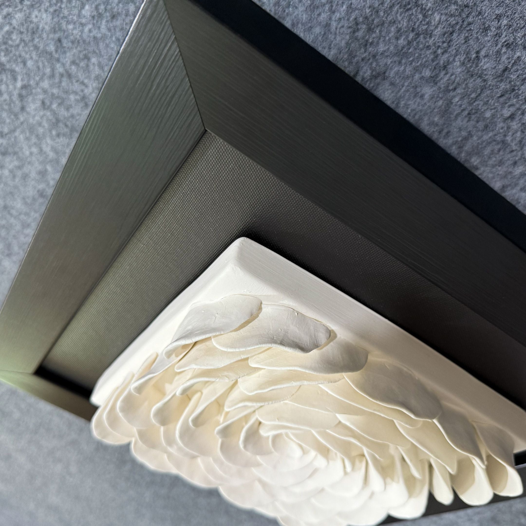 Harmonia 3D Rose Wall Installation With Black Frame