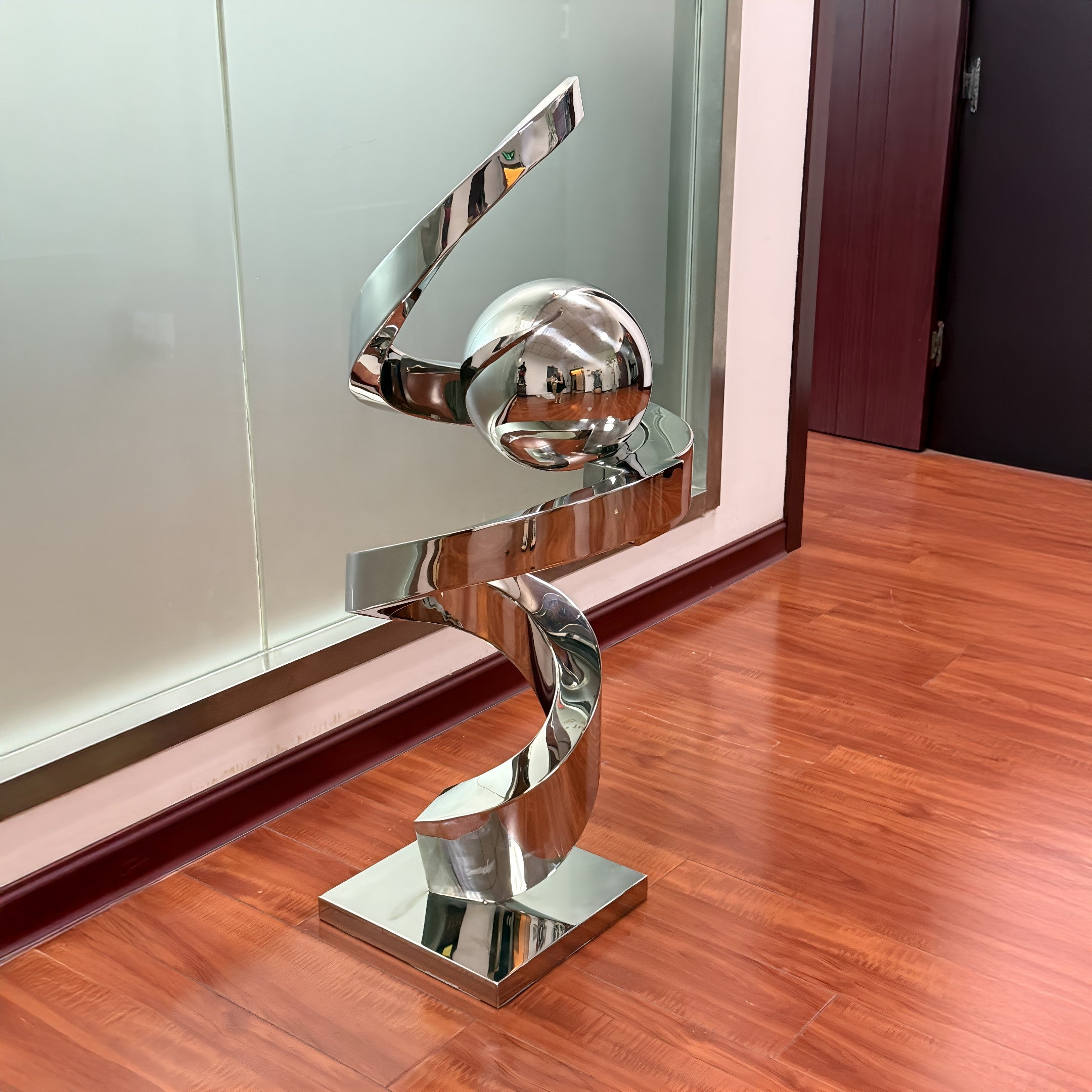 Eternal Twist Abstract Steel Sculpture - 92cm