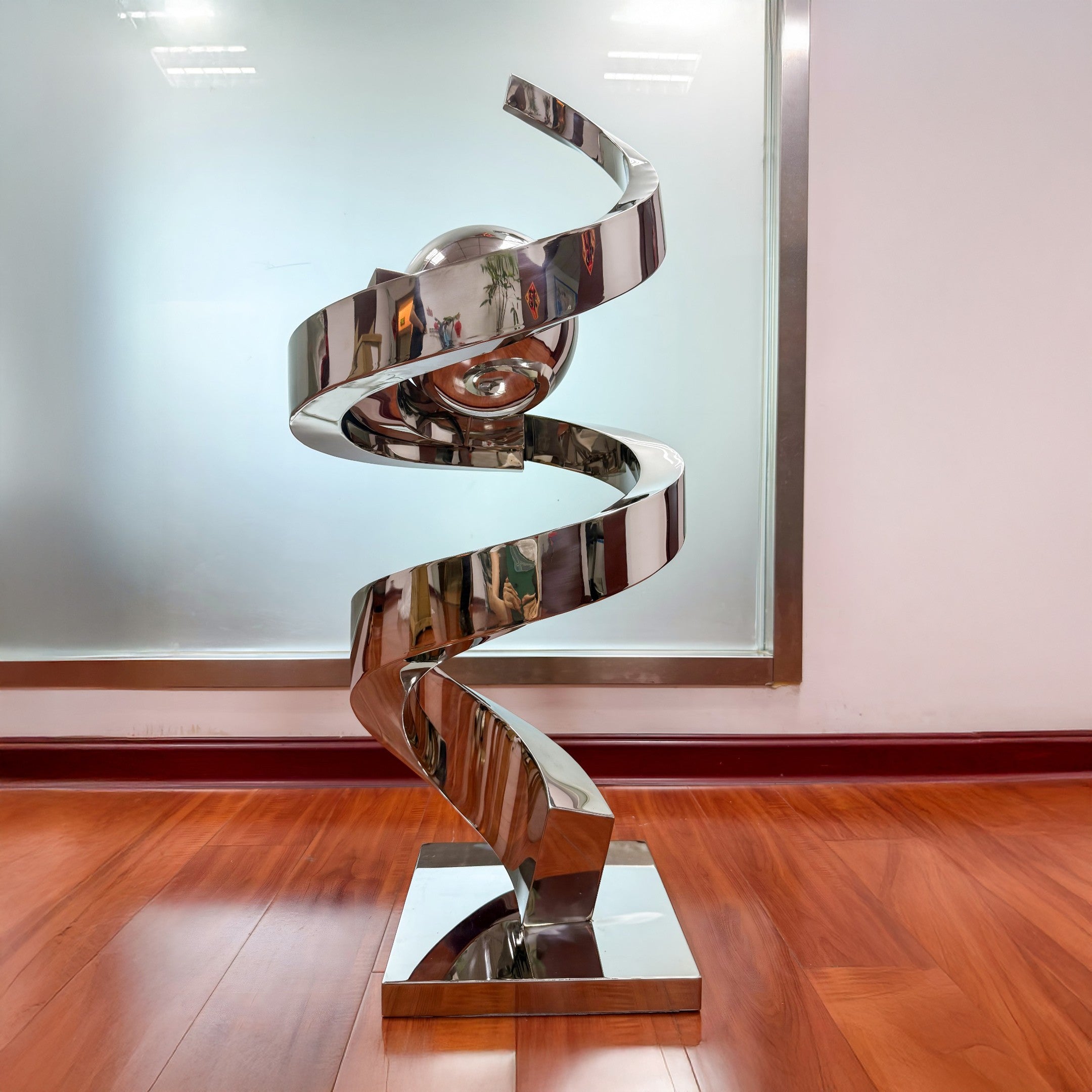 Eternal Twist Abstract Steel Sculpture - 92cm