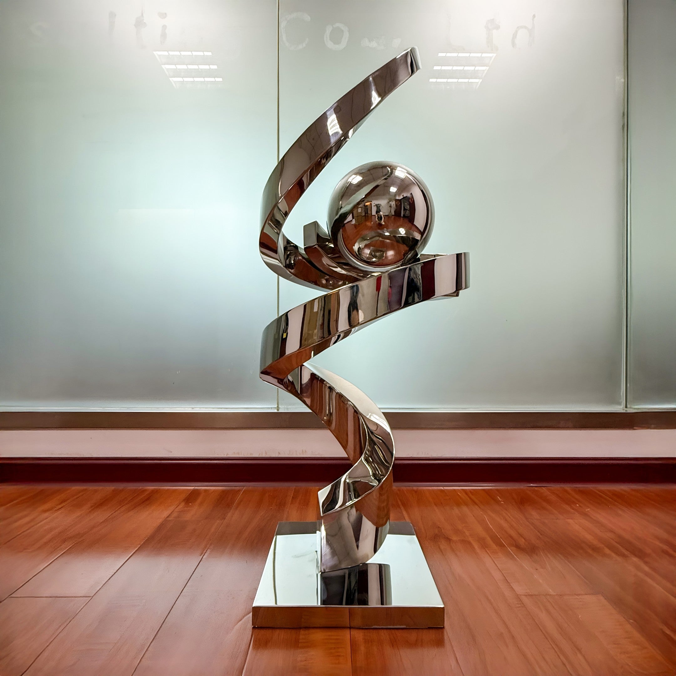 Eternal Twist Abstract Steel Sculpture - 92cm