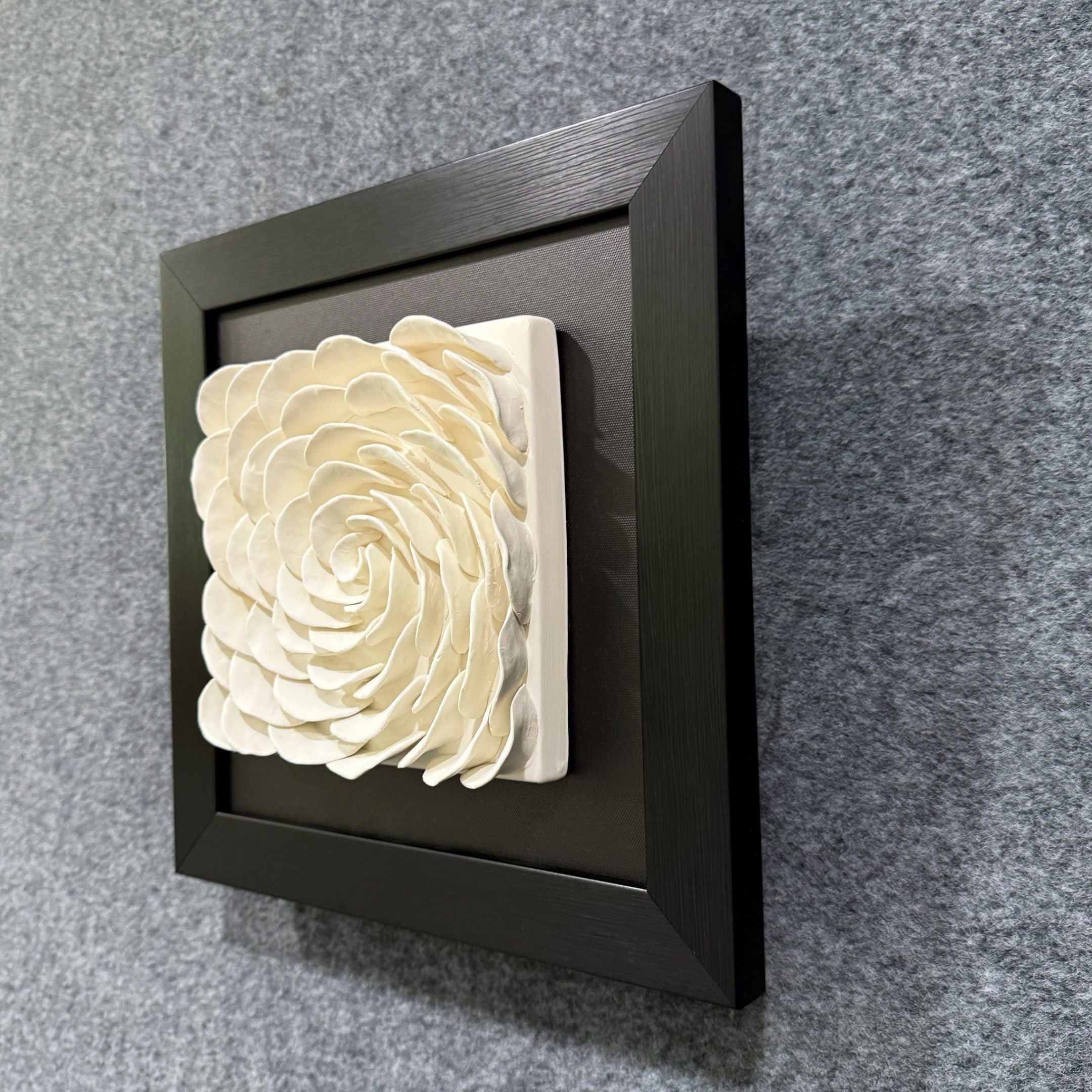 Harmonia 3D Rose Wall Installation With Black Frame