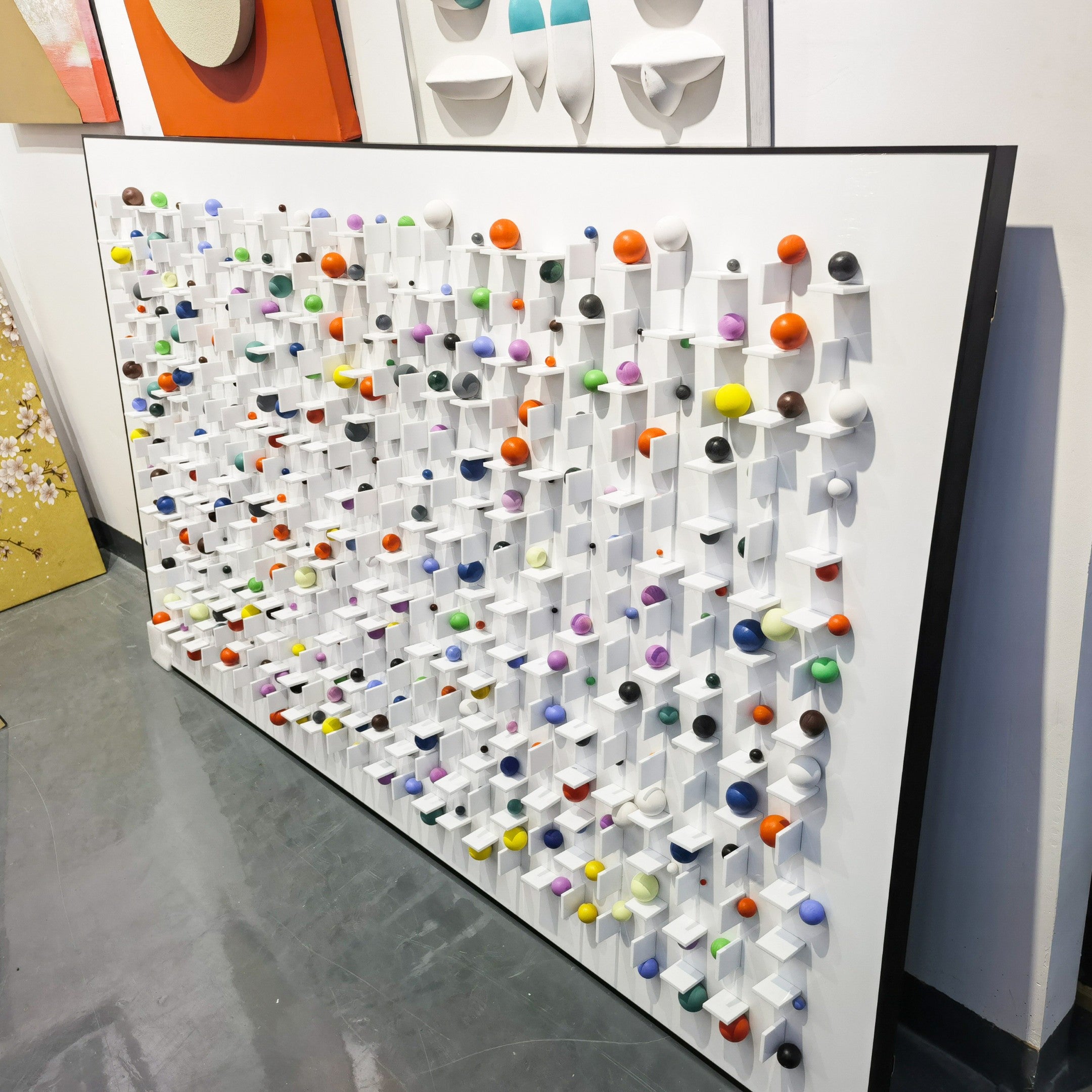 Aeris Multi-Coloured Wooden Sphere 3D Wall Art