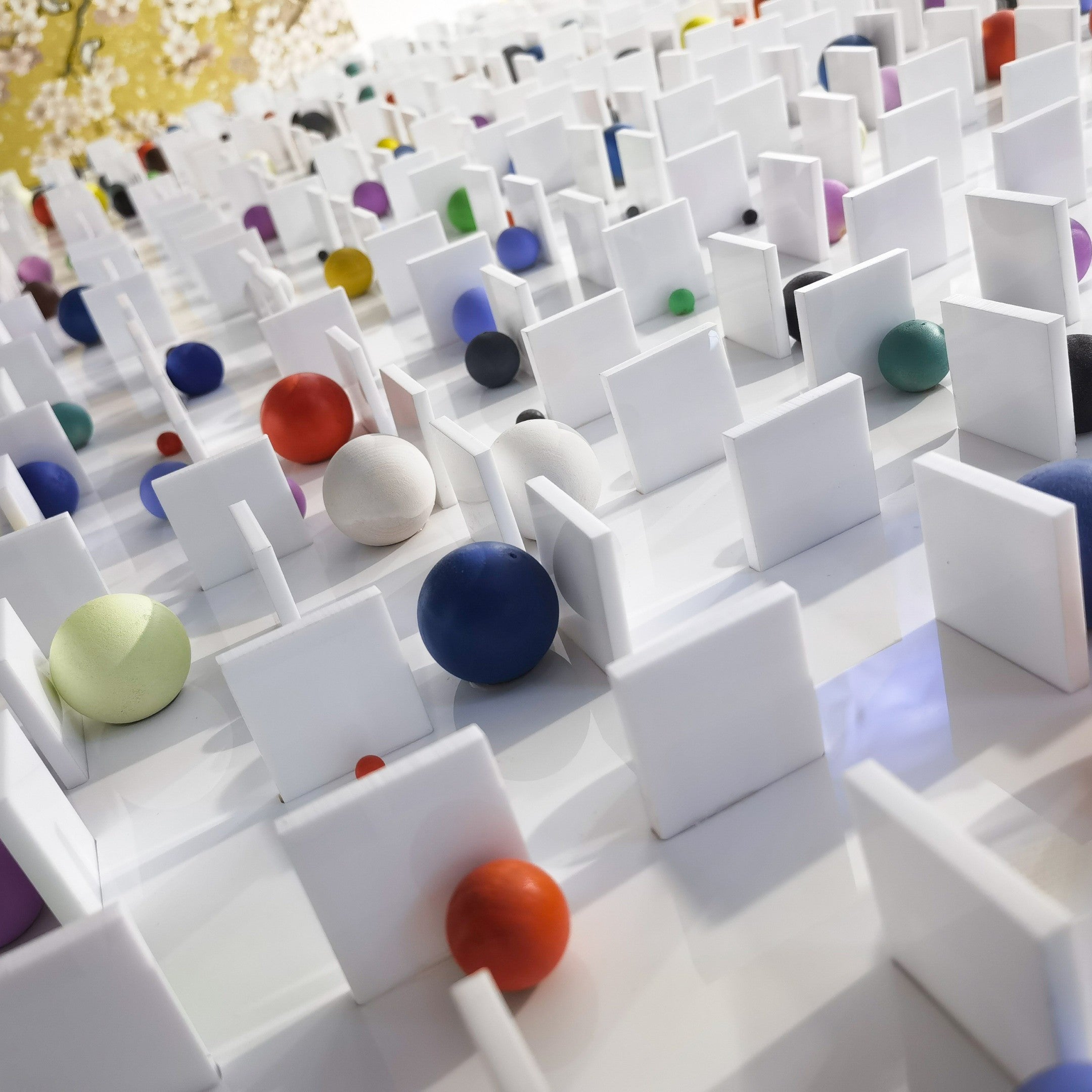 Aeris Multi-Coloured Wooden Sphere 3D Wall Art