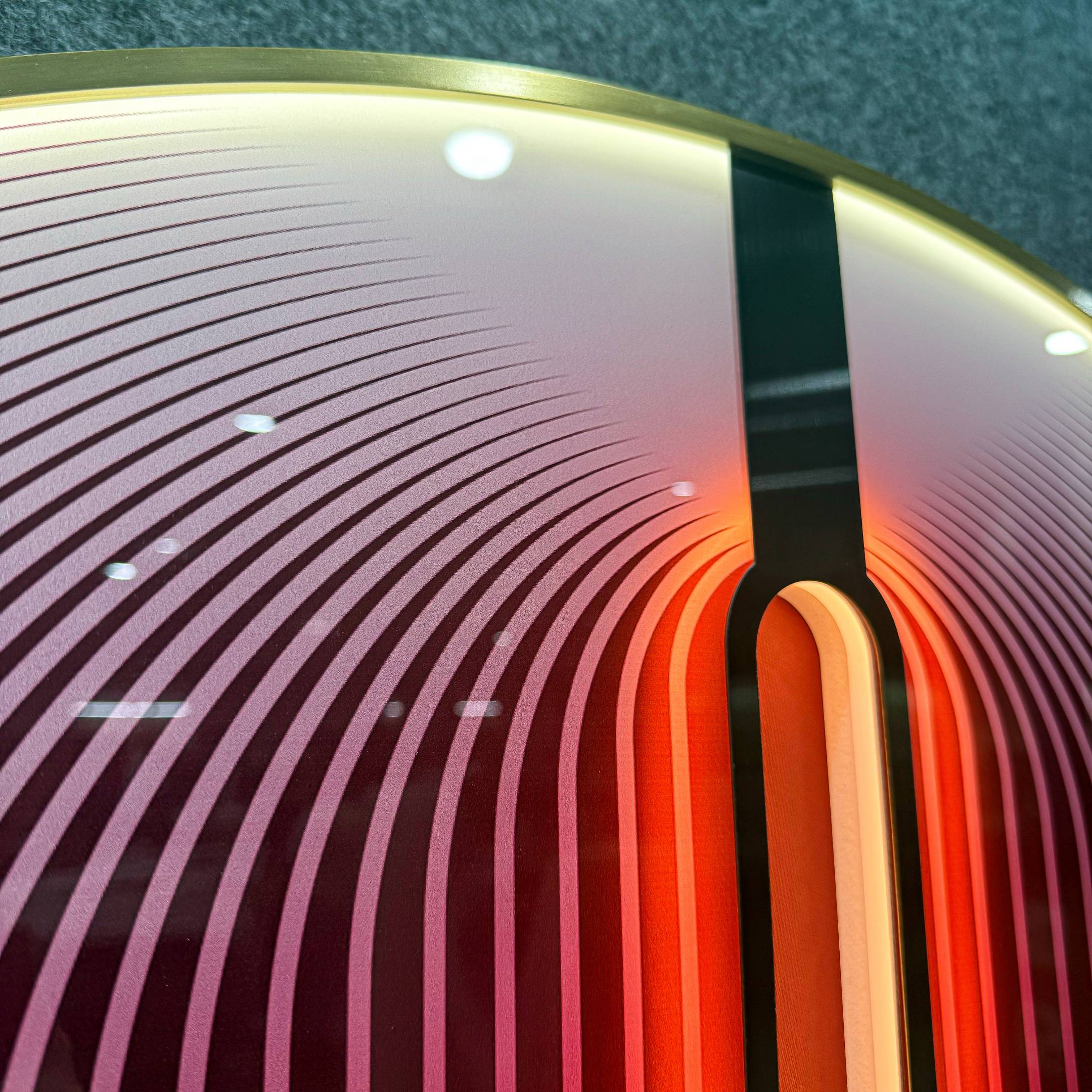 Onyx Flame Glow Acrylic 3D LED Wall Art