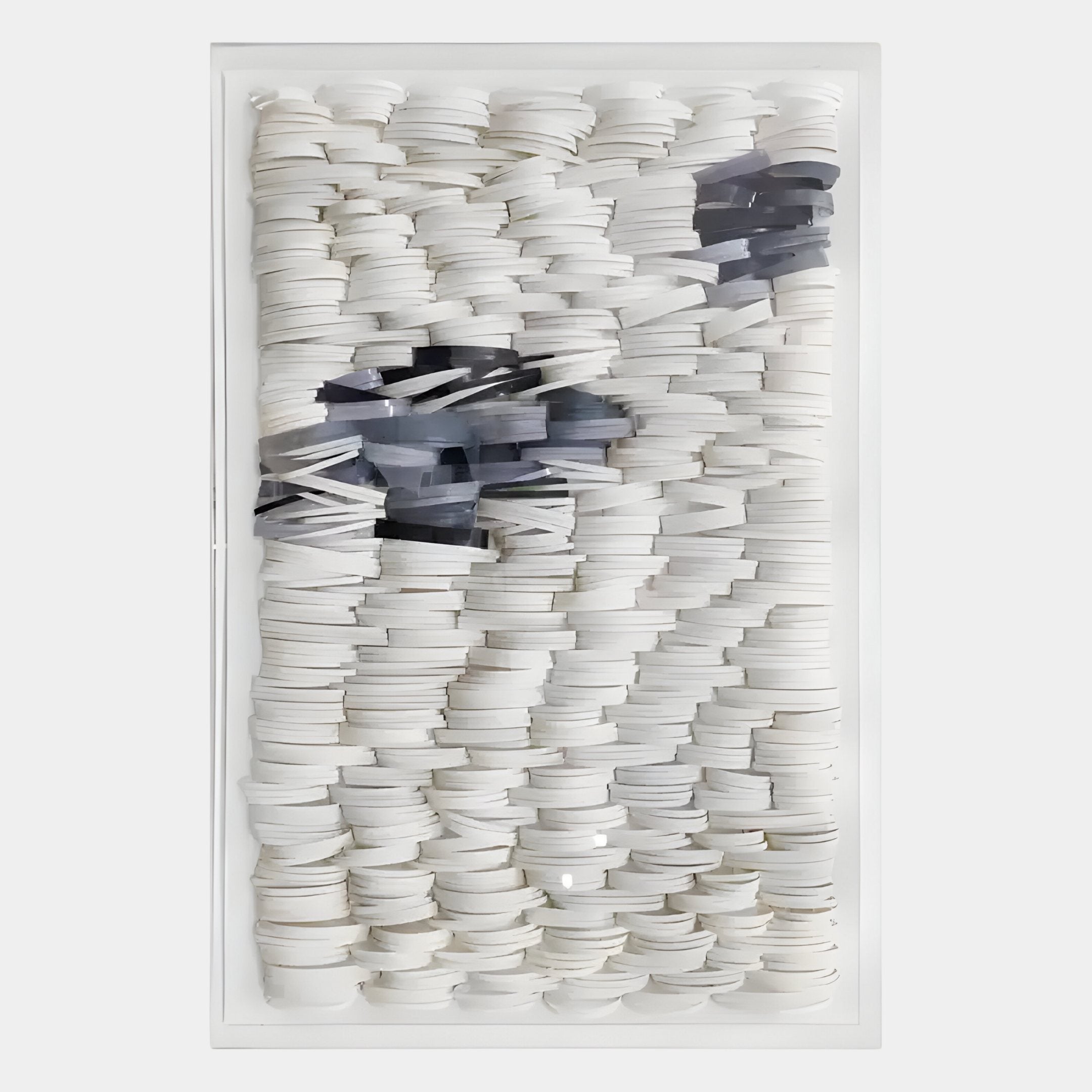 Monovista Frost White & Ocean Blue Acrylic Box 3D Paper Wall Art