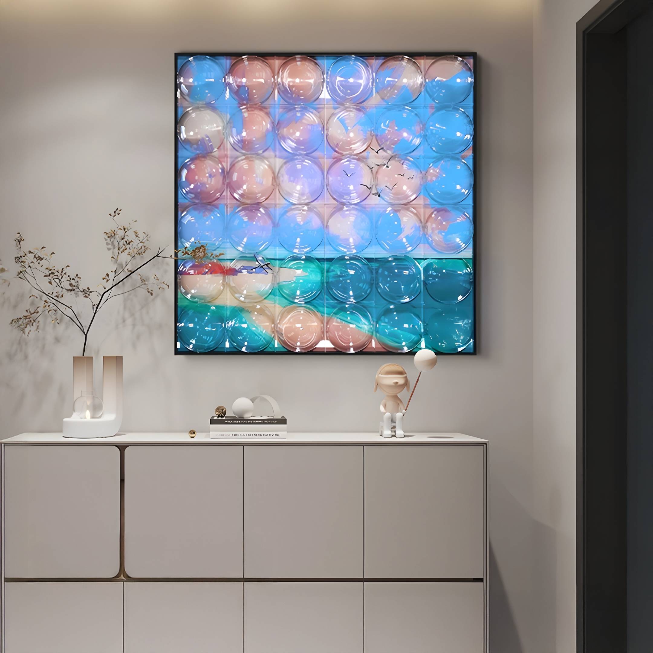 Seavista Sunset Shore Acrylic Dome 3D Wall Art