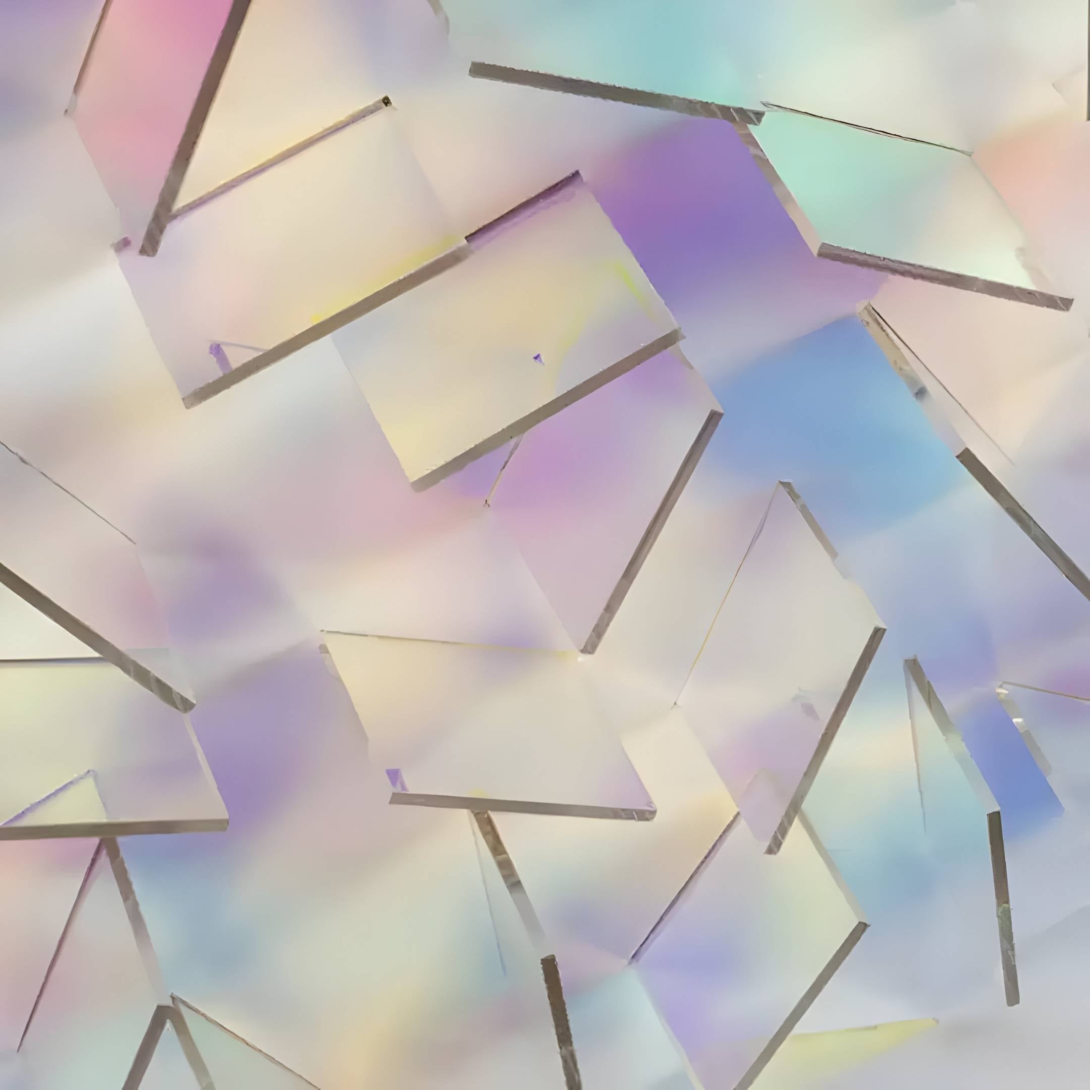 Haliora Iridescent Shard Circular Acrylic 3D Wall Art