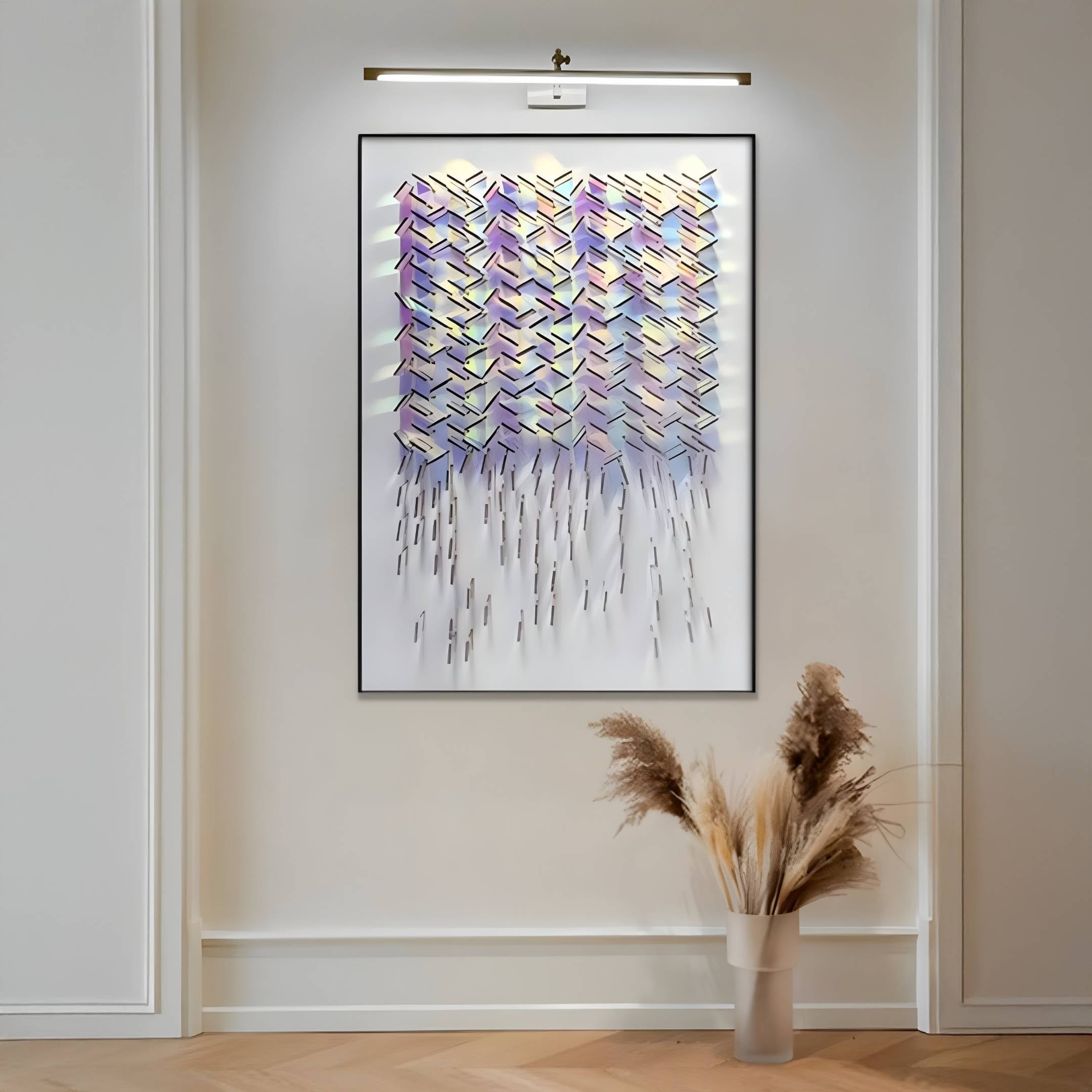 Haliora Cascade Shard Column Acrylic Framed 3D Wall Art