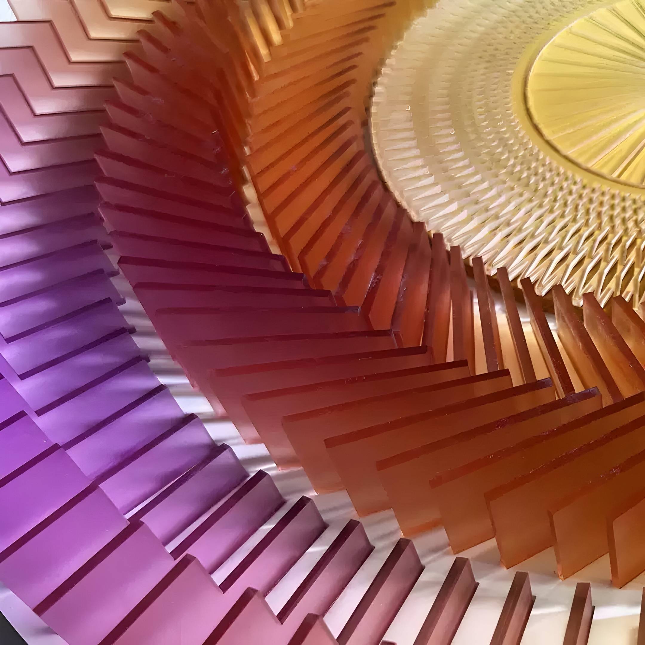 Vortara Sunset Spiral Gradient Acrylic 3D Wall Art