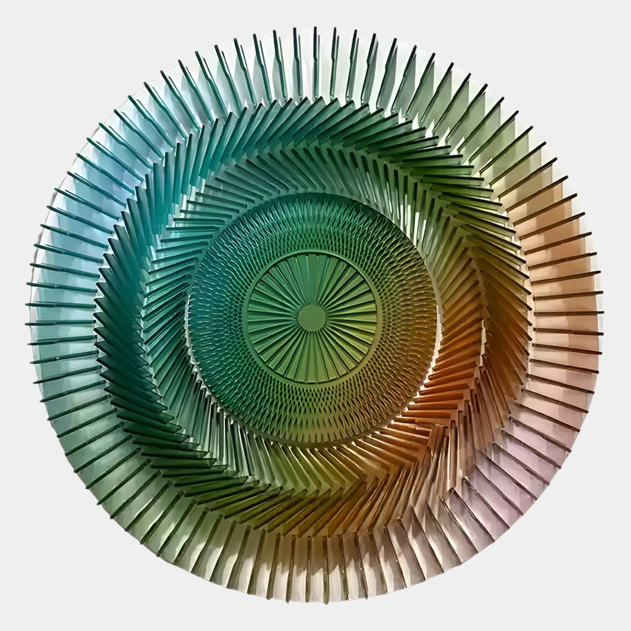Vortara Dusk Spiral Gradient Acrylic 3D Wall Art