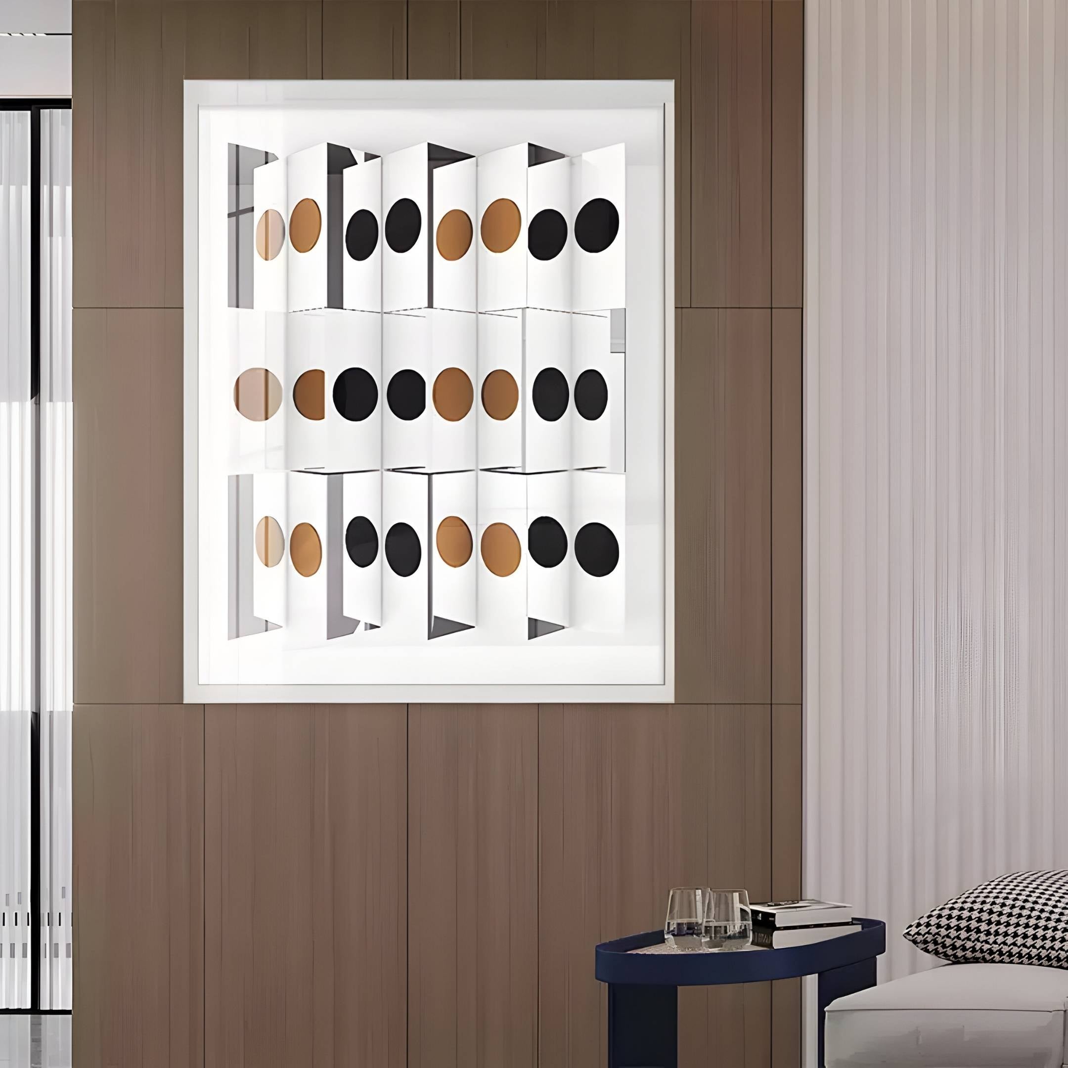Valdris Bronze & Black Circle Panel Acrylic 3D Wall Art