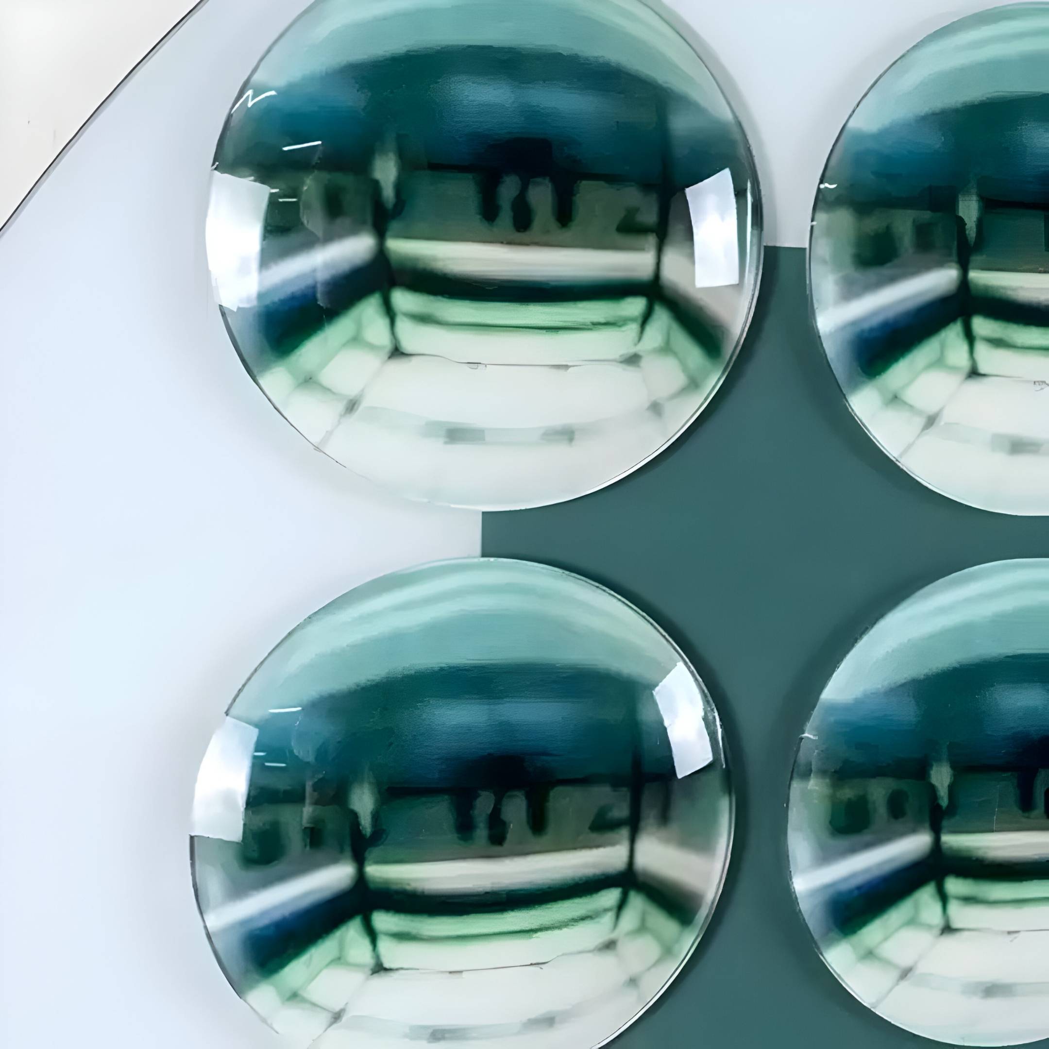 Orbivue Green Mirror Dome Acrylic 3D Wall Art