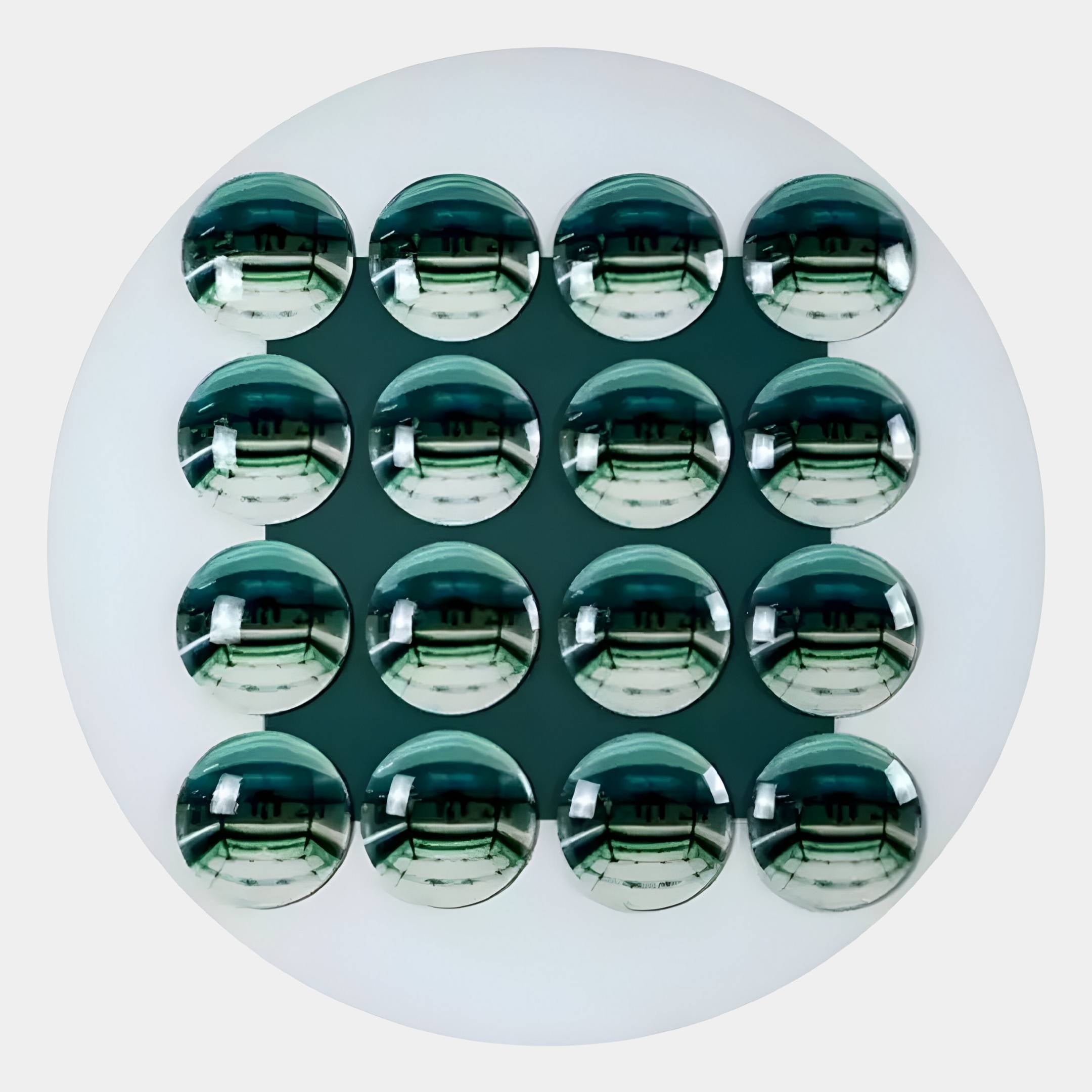 Orbivue Green Mirror Dome Acrylic 3D Wall Art