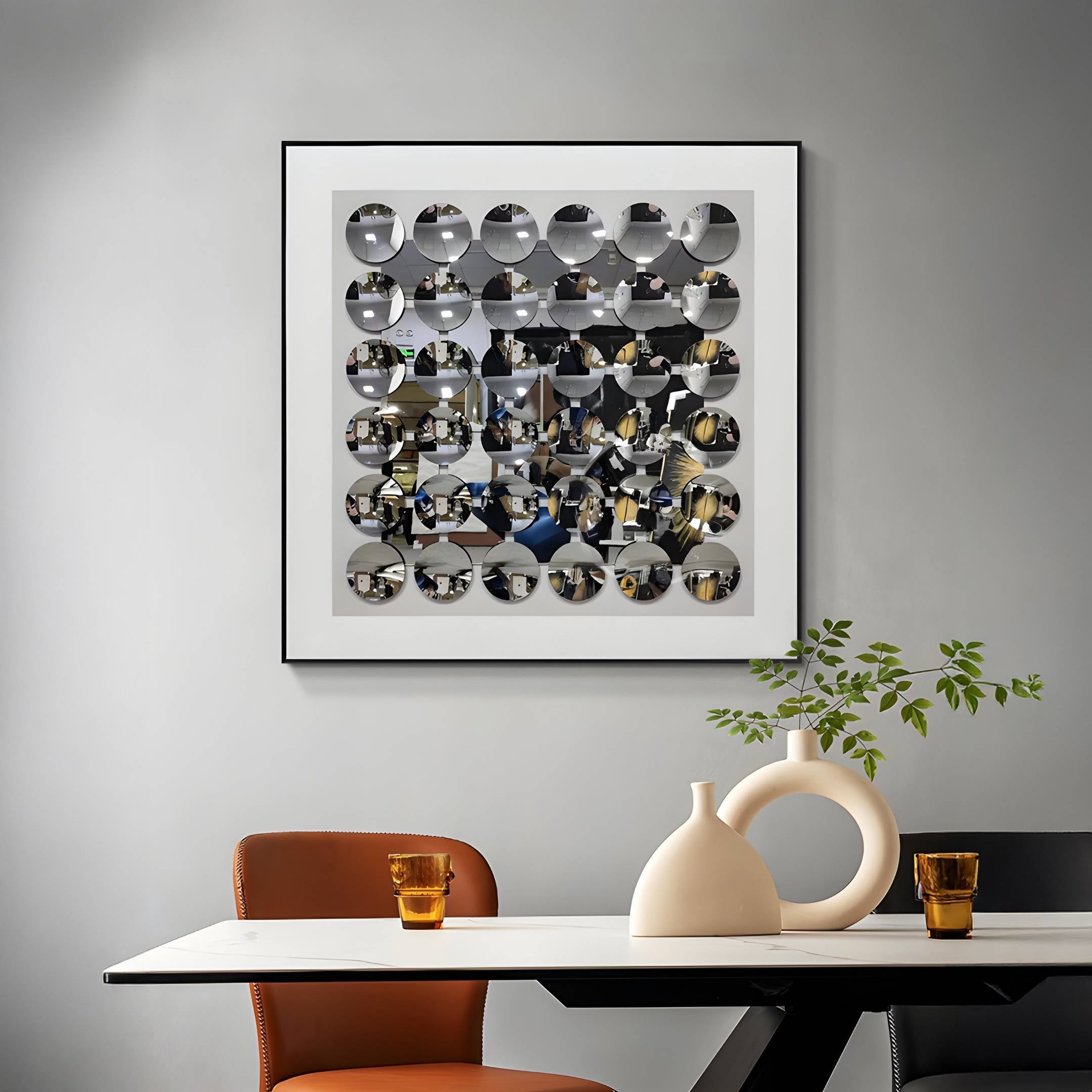 Refractura Chrome Mirror Disc Acrylic 3D Wall Art