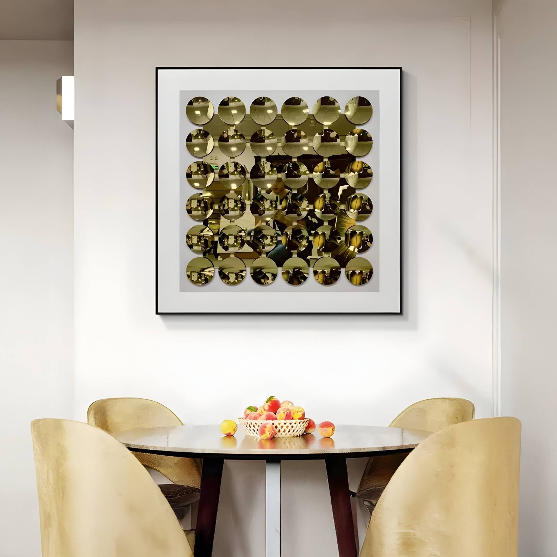 Refractura Gold Mirror Disc Acrylic 3D Wall Art