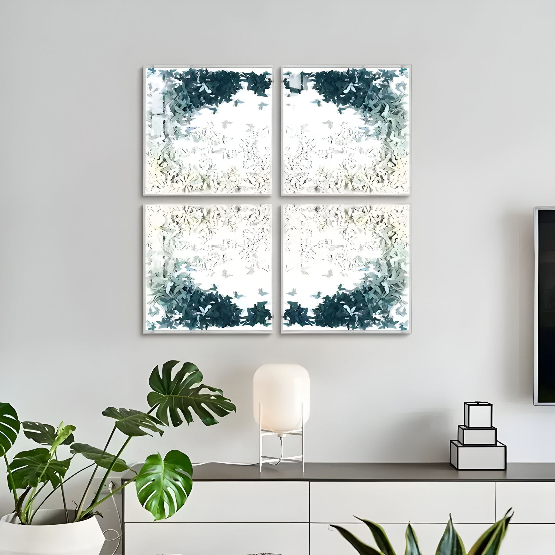 Volara Azure Flight Paper & Acrylic 3D Wall Art