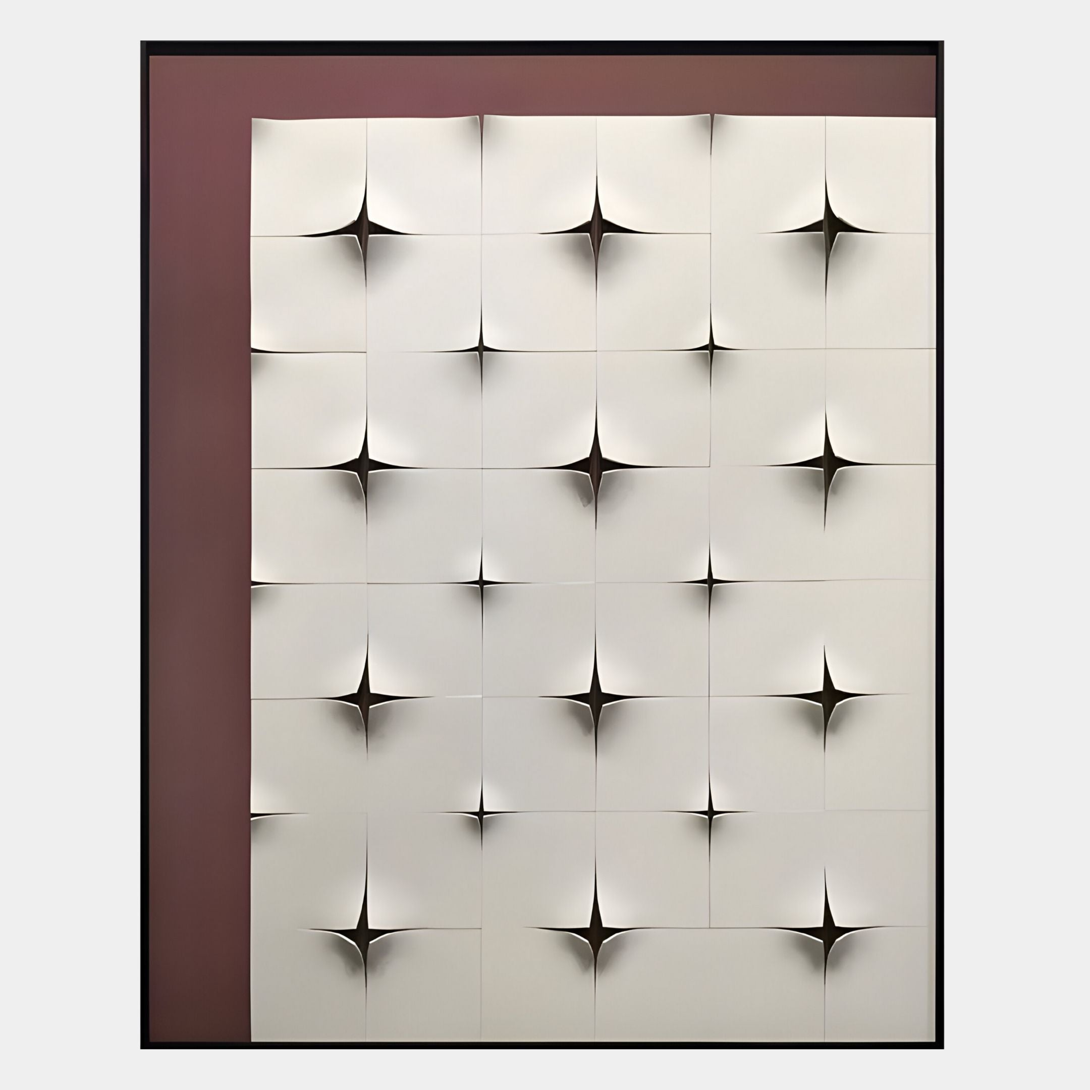 Stellure Rose Mauve & White Folded Acrylic 3D Wall Art