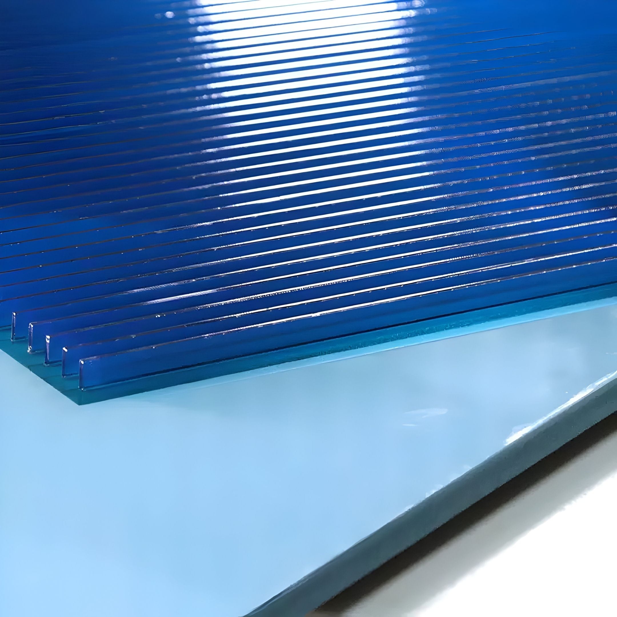 Orbigrad Blue Overlay Geometric Acrylic 3D Wall Art