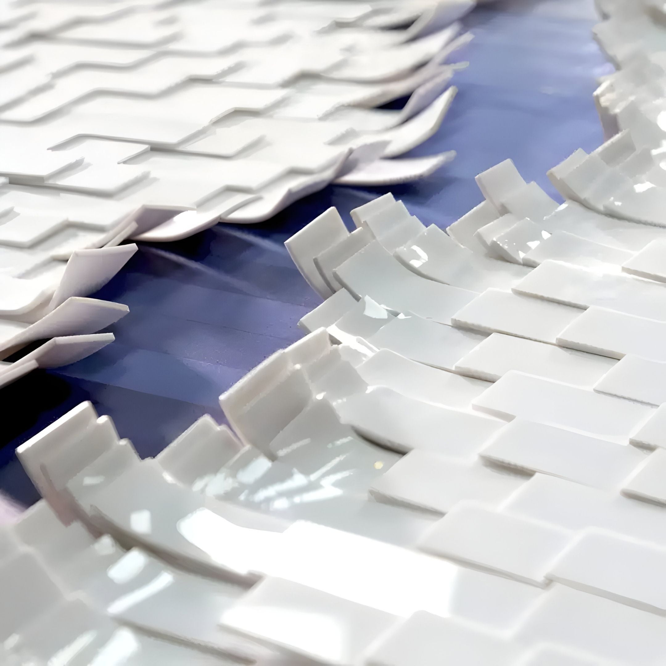 Tressala Indigo Wave Layered Acrylic 3D Wall Art