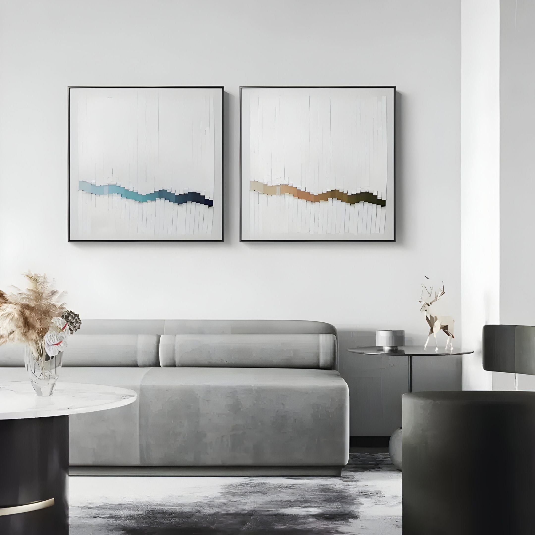Tressala Aqua Fade Layered Acrylic Square 3D Wall Art