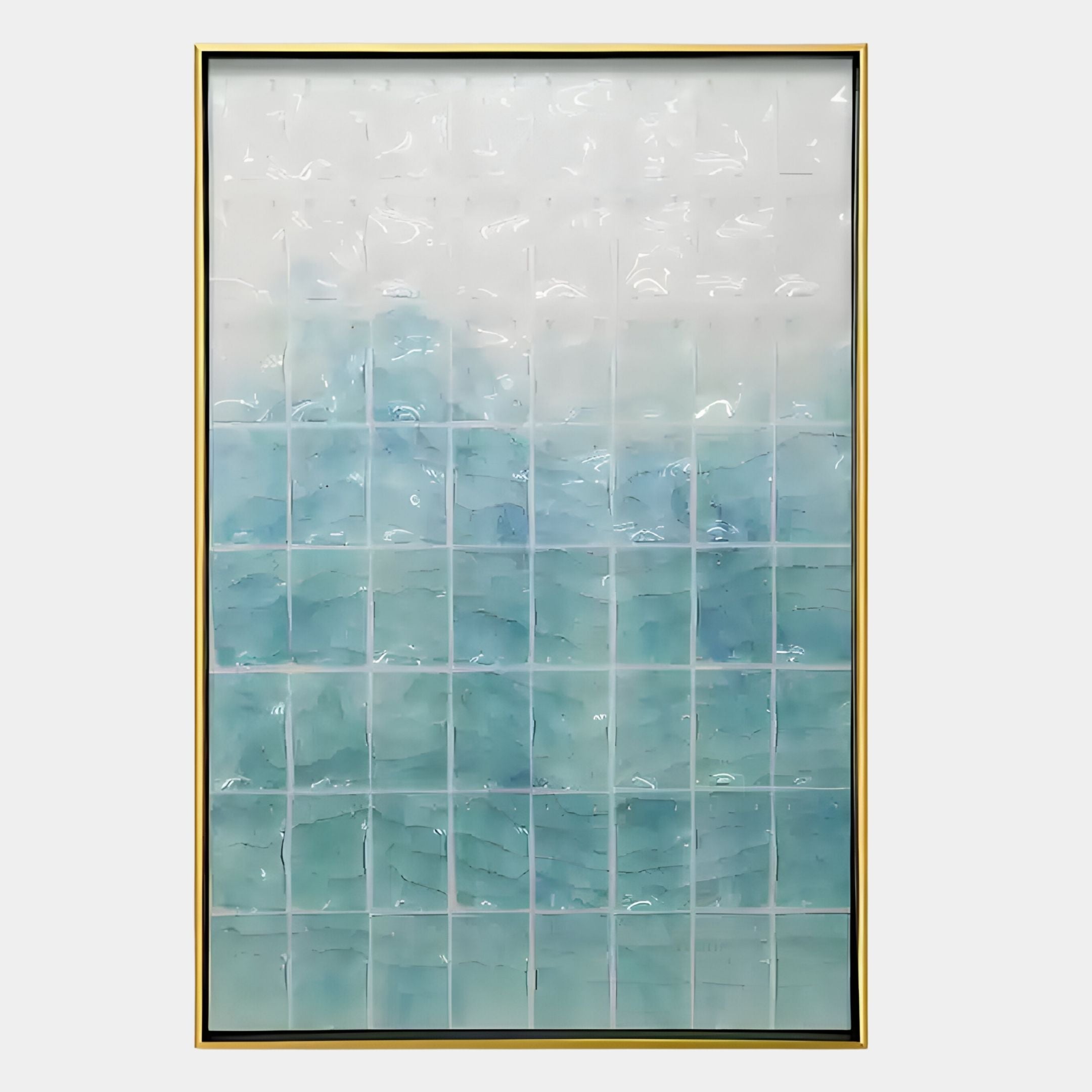 Clarique Aqua Vista Grid Acrylic 3D Wall Art