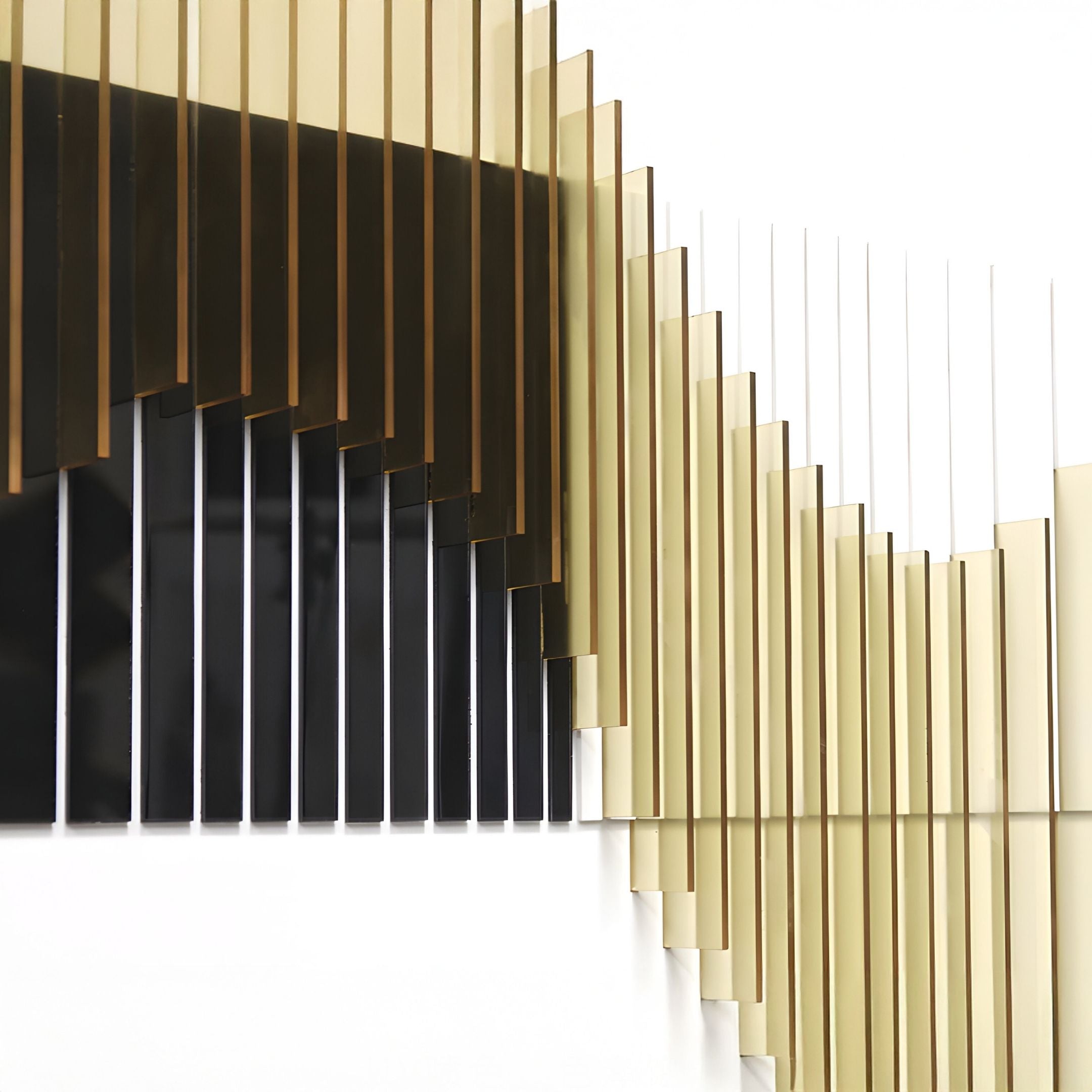 Oscavue I White & Black Ripple Acrylic 3D Wall Art