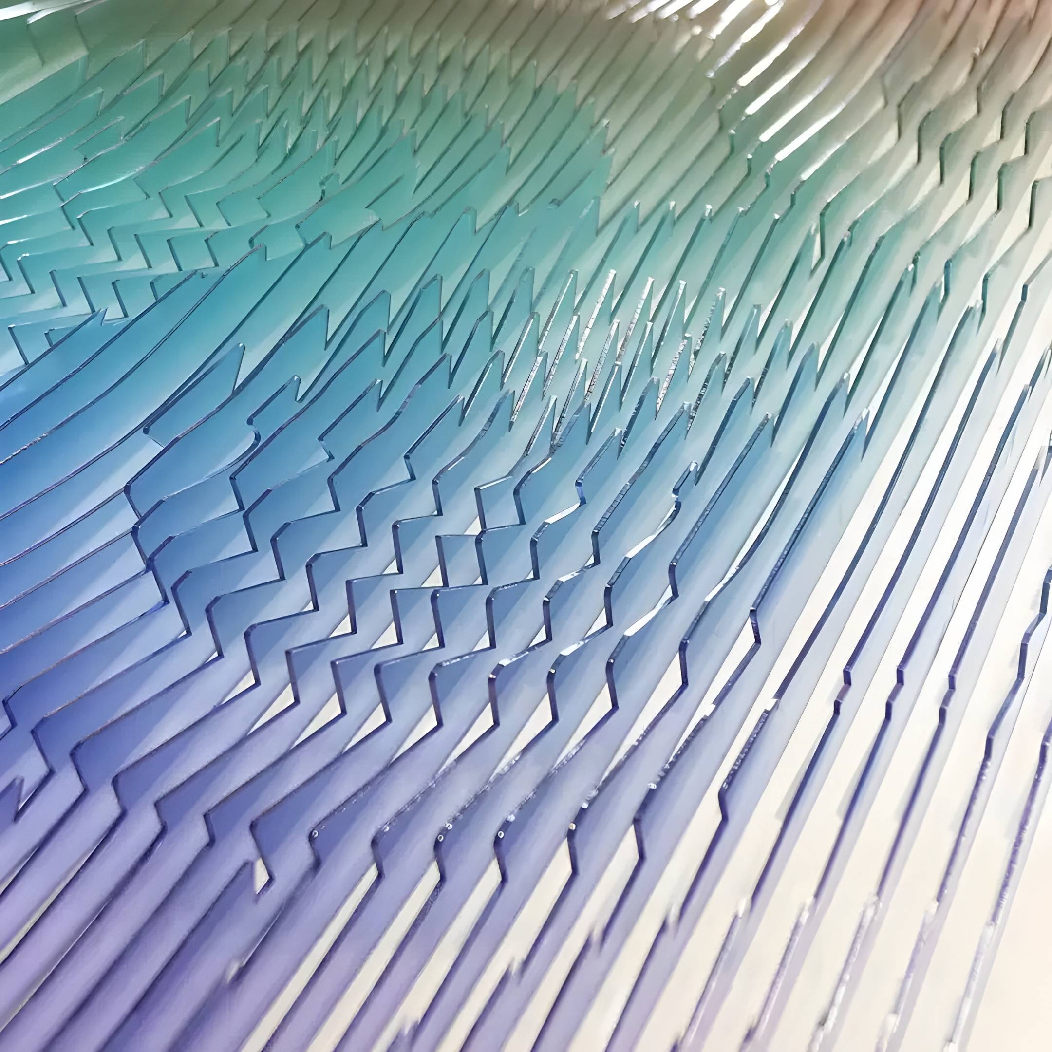 Cirvesta Prism Gradient Ripple Acrylic 3D Wall Art