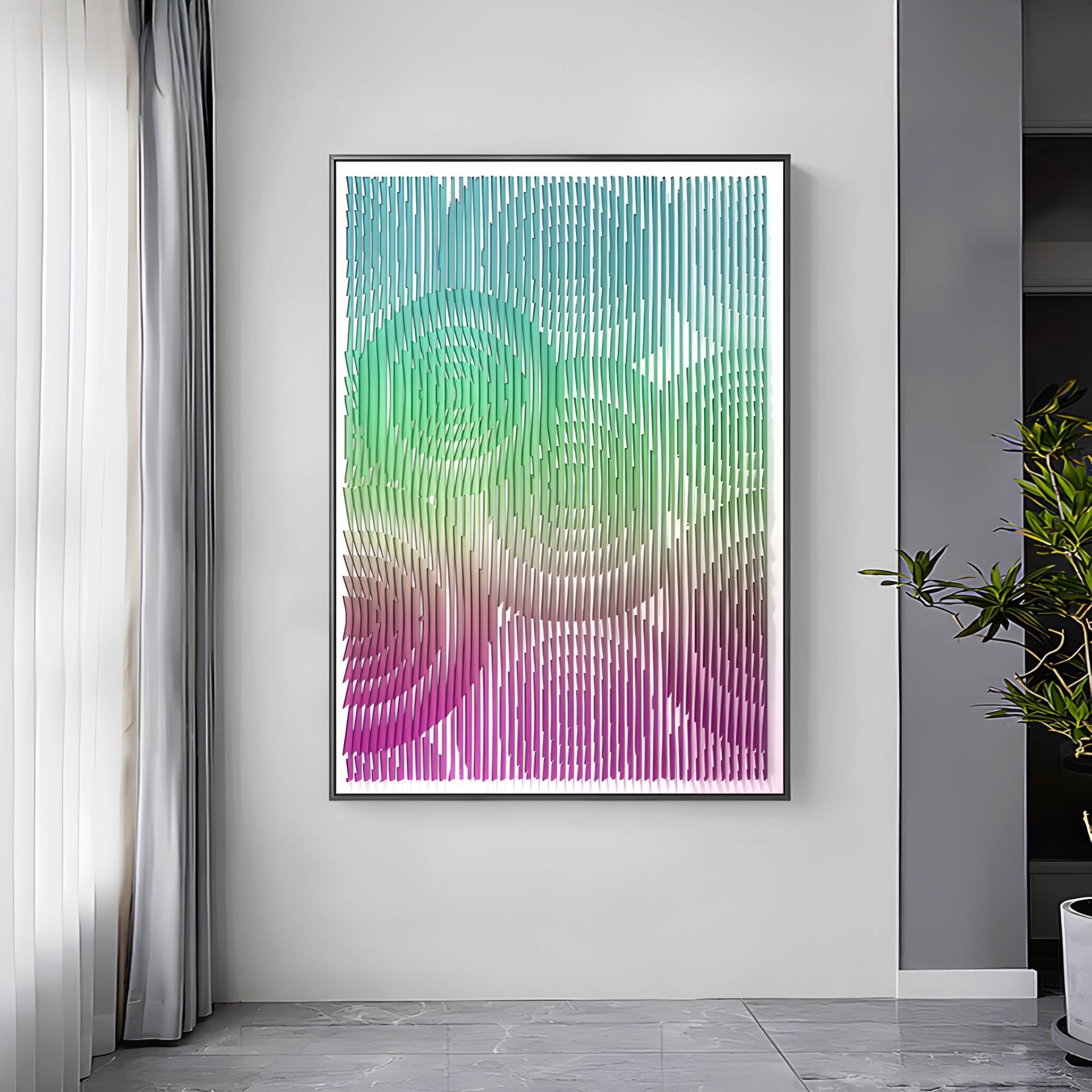 Cirvesta Green Gradient Ripple Acrylic 3D Wall Art