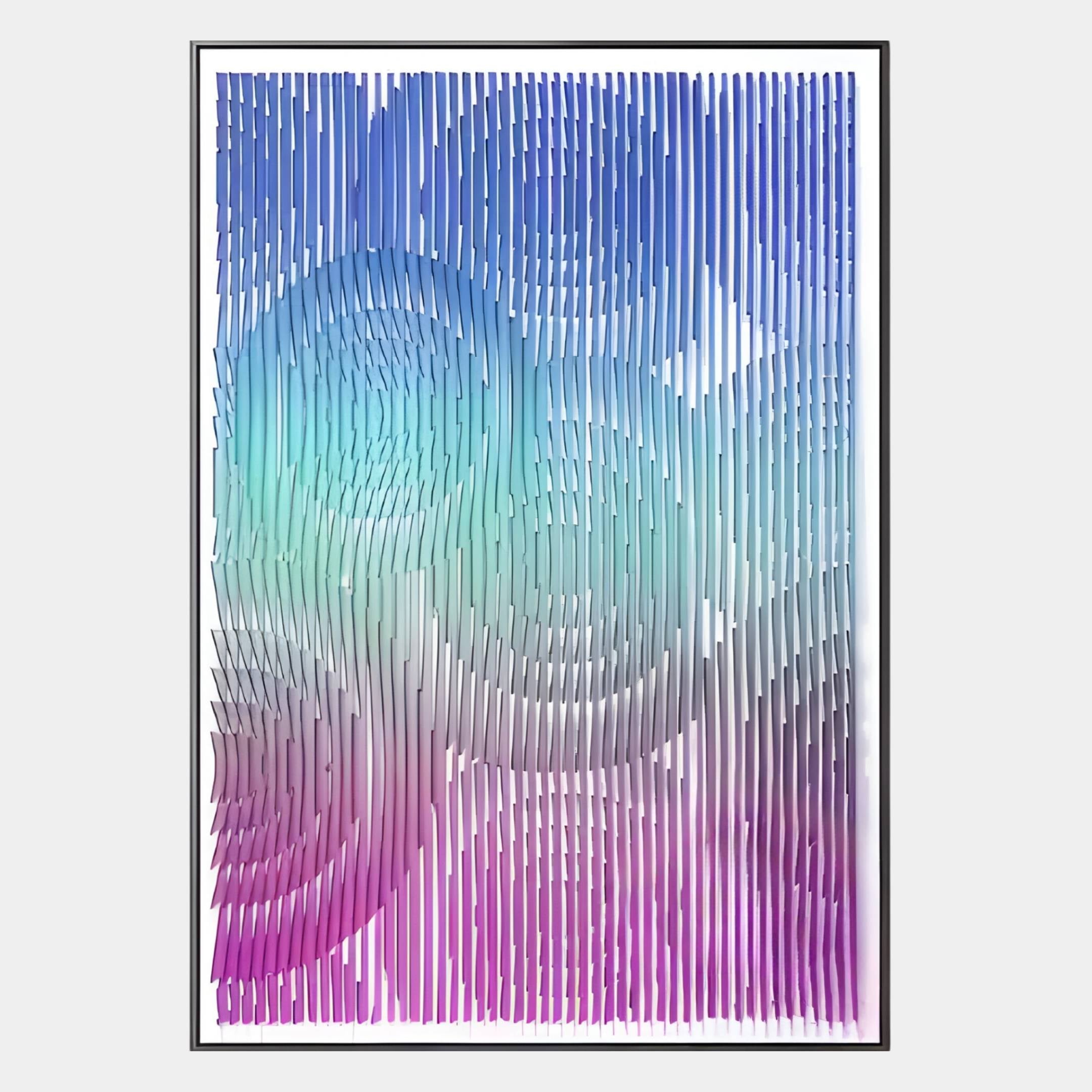 Cirvesta Blue Gradient Ripple Acrylic 3D Wall Art