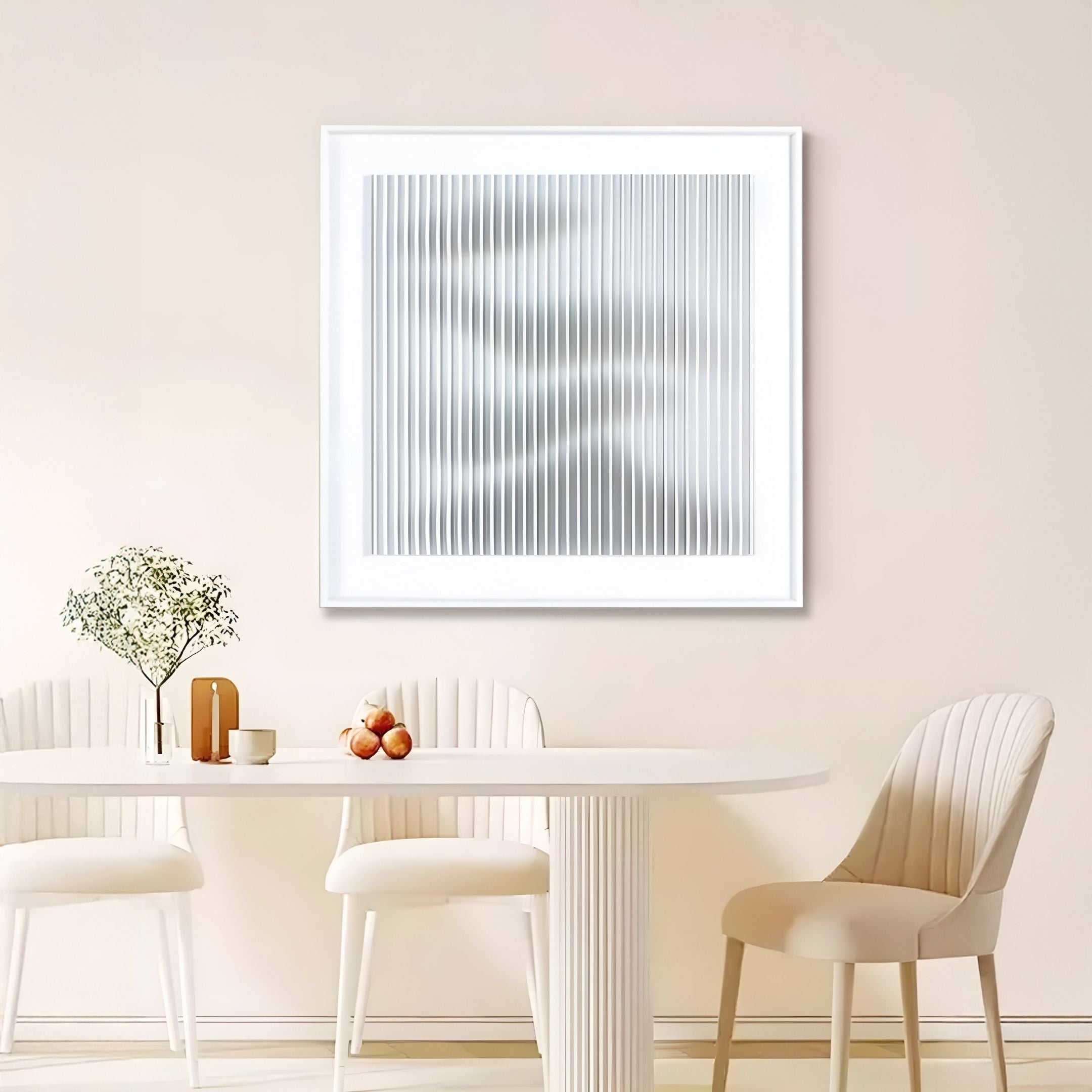Linscend Silver Ripple Slatted Acrylic 3D Wall Art