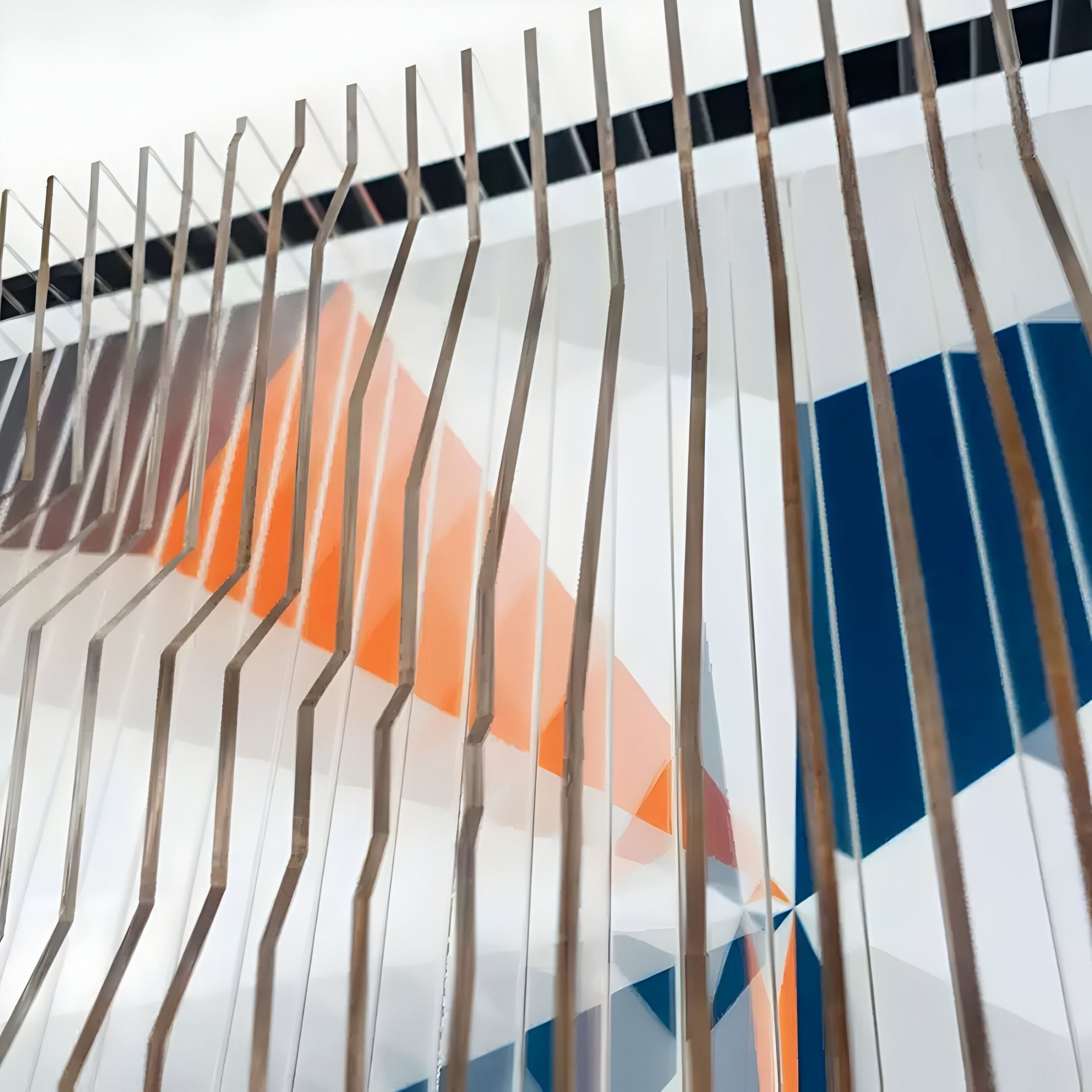 Valtrix Multicolour Geometric Stripe Acrylic 3D Wall Art