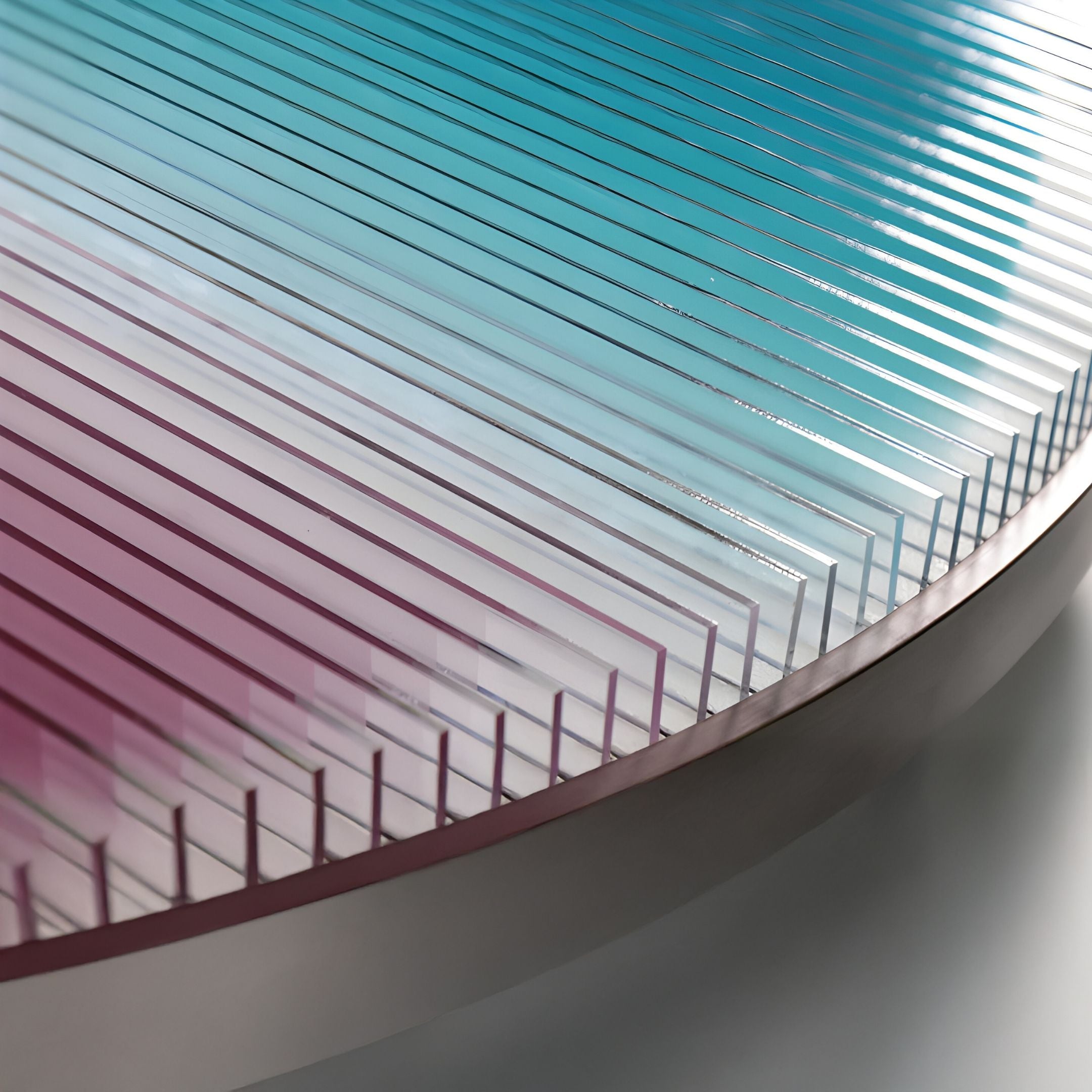 Orbiven Rose & Aqua Gradient Acrylic 3D Wall Art