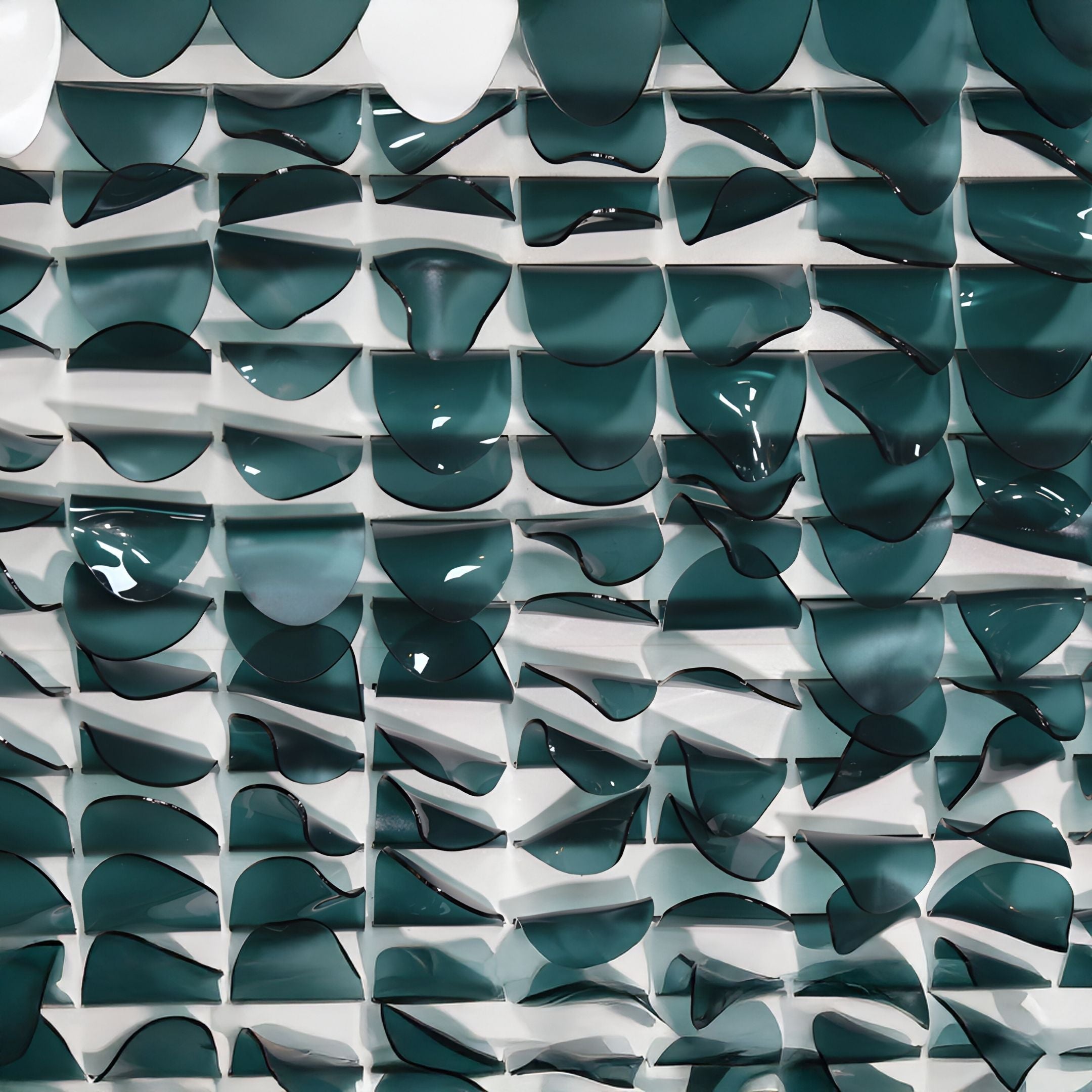 Fractura Emerald Green Square 3D Acrylic Wall Art