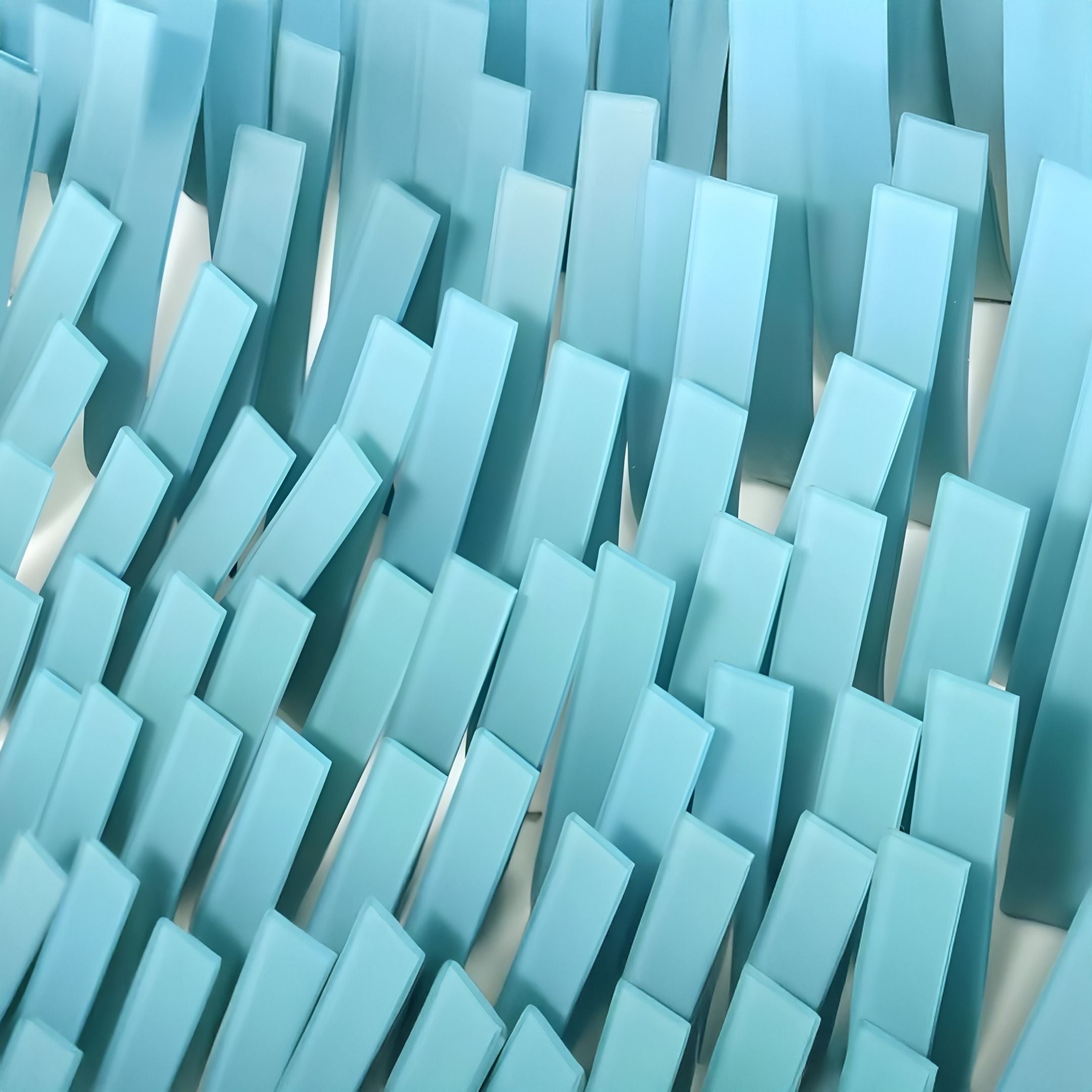 Avarin Teal Blue Wave Swirl Acrylic Tile 3D Wall Art