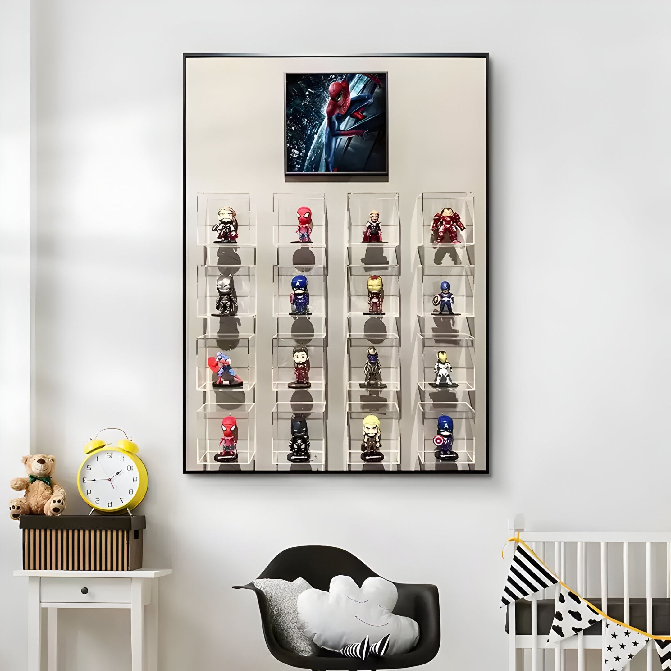 Iconivault Superhero Grid With Spiderverse 3D Wall Art