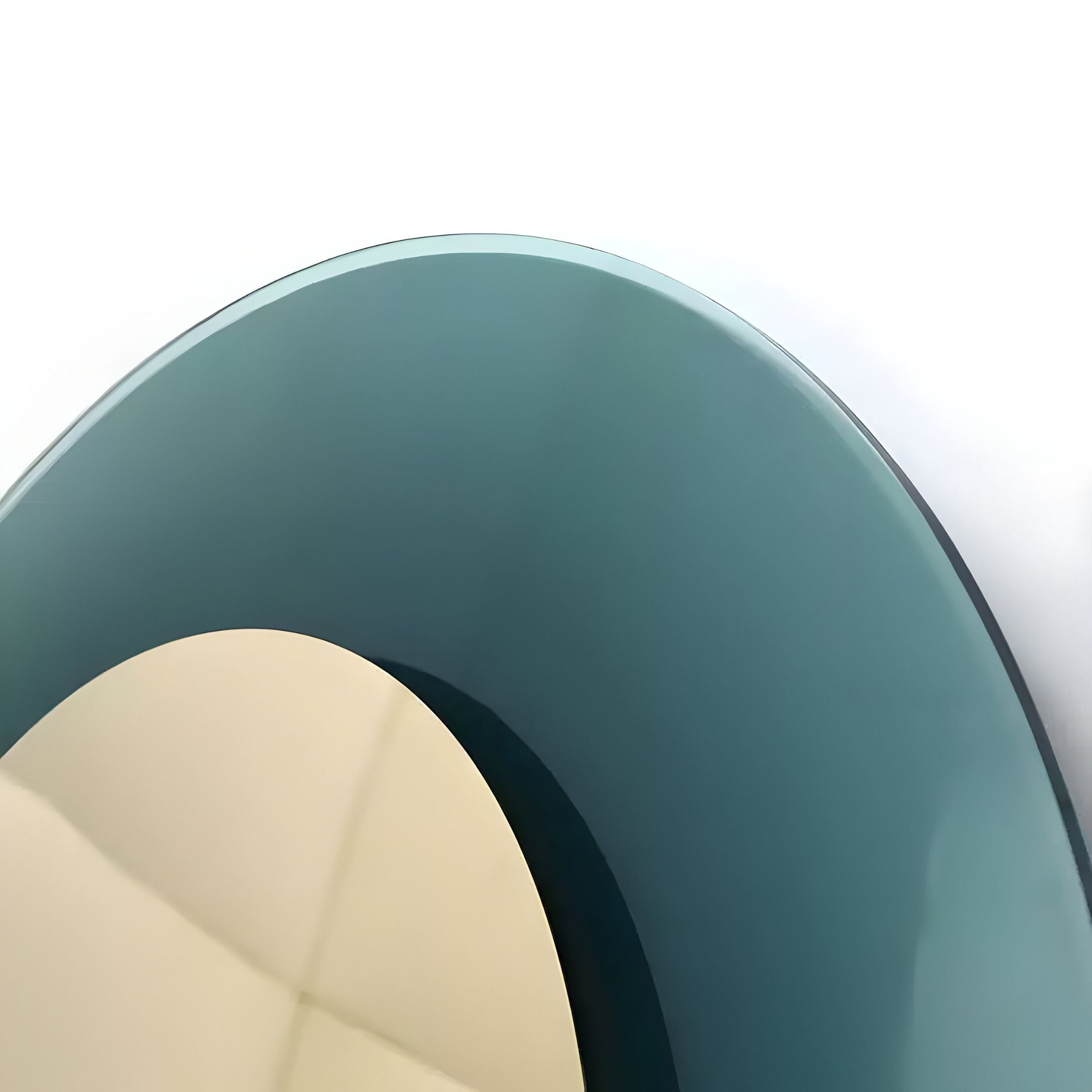 Coreva Teal Acrylic & Gold Mirror Round 3D Wall Art