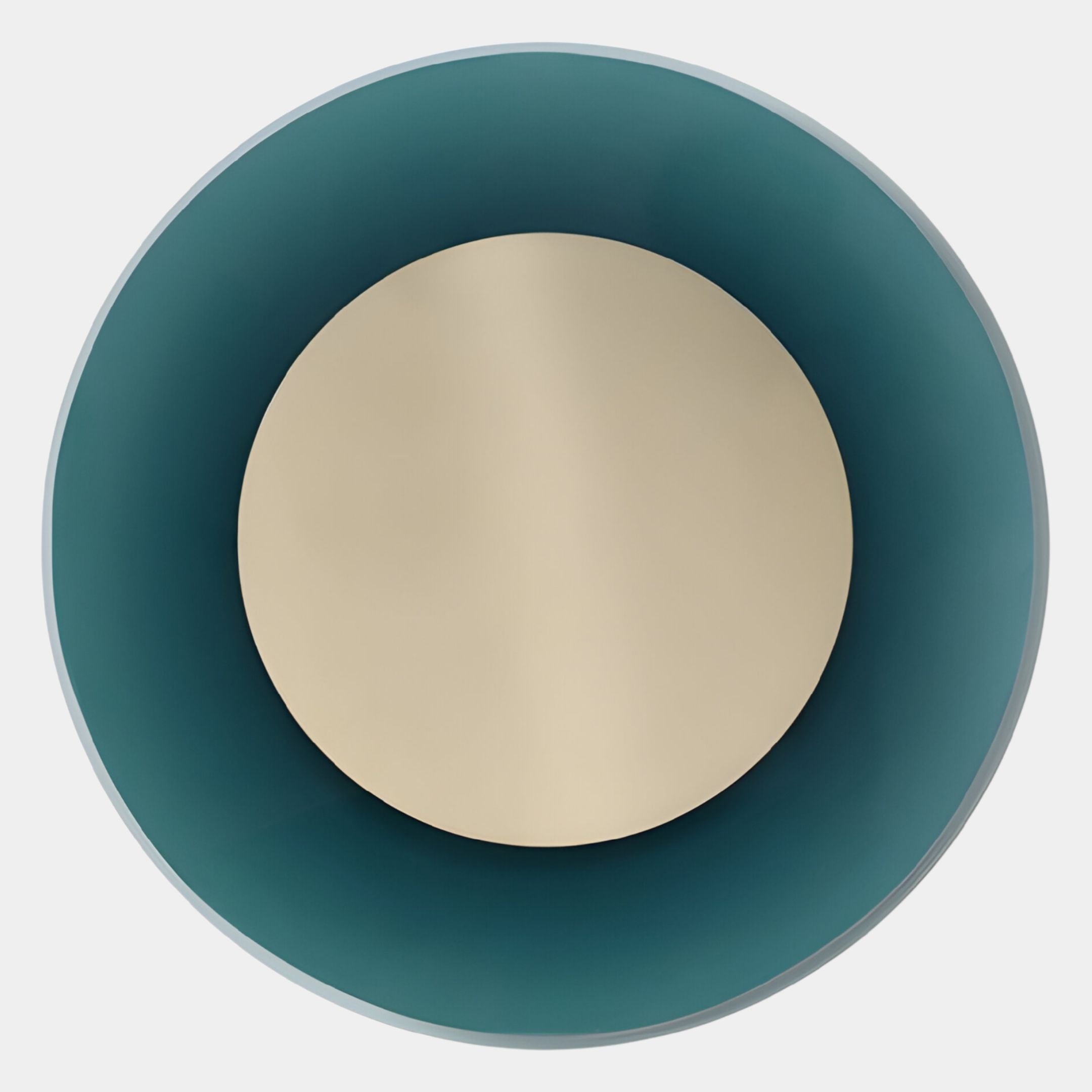 Coreva Teal Acrylic & Gold Mirror Round 3D Wall Art
