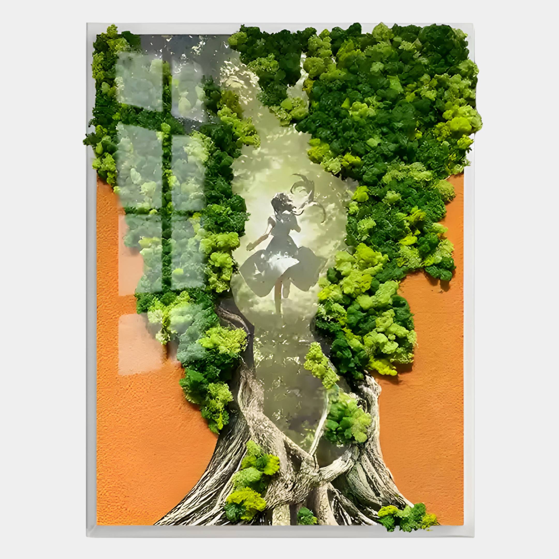 Truvira Forest Waltz Moss Framed 3D Wall Art
