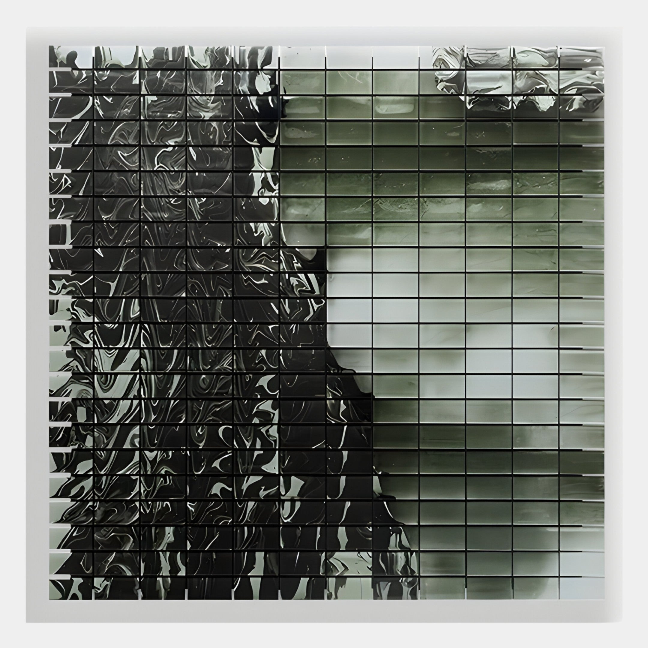 Miravax Forest Fade Ripple Grid Acrylic 3D Wall Art