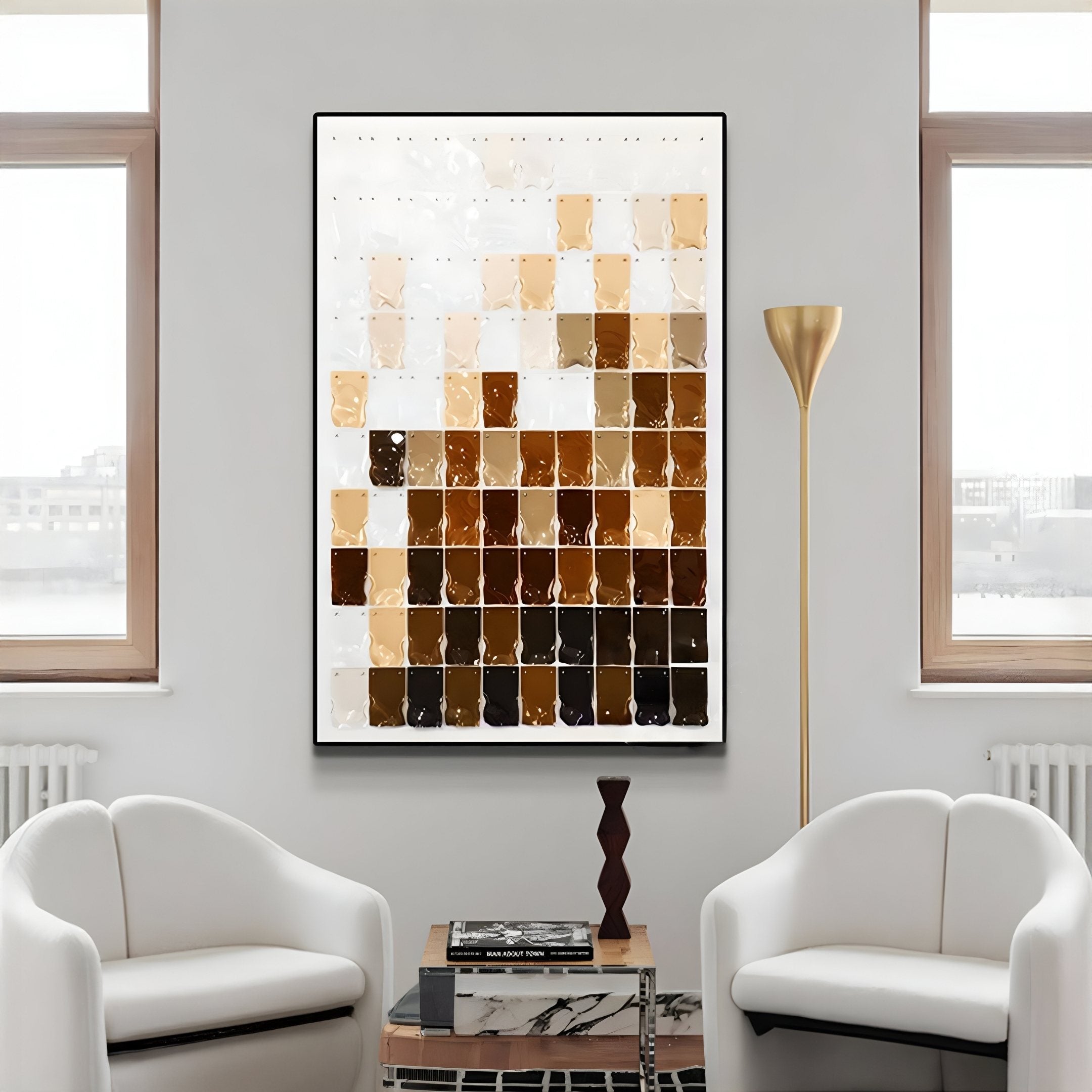 Tessela Amber Roast Mosaic Acrylic 3D Wall Art