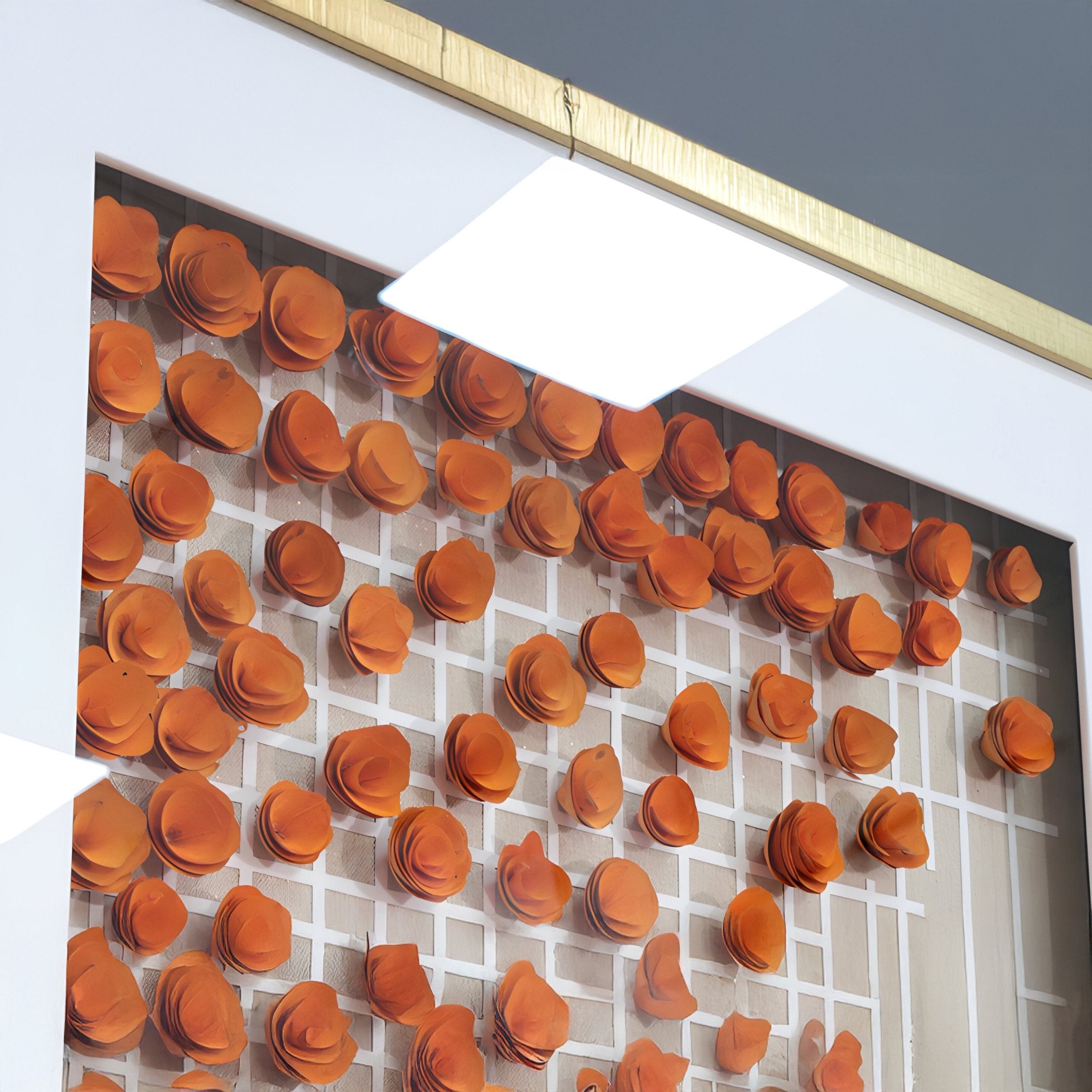 Flourish II Red Flower Sawdust 3D Wall Art