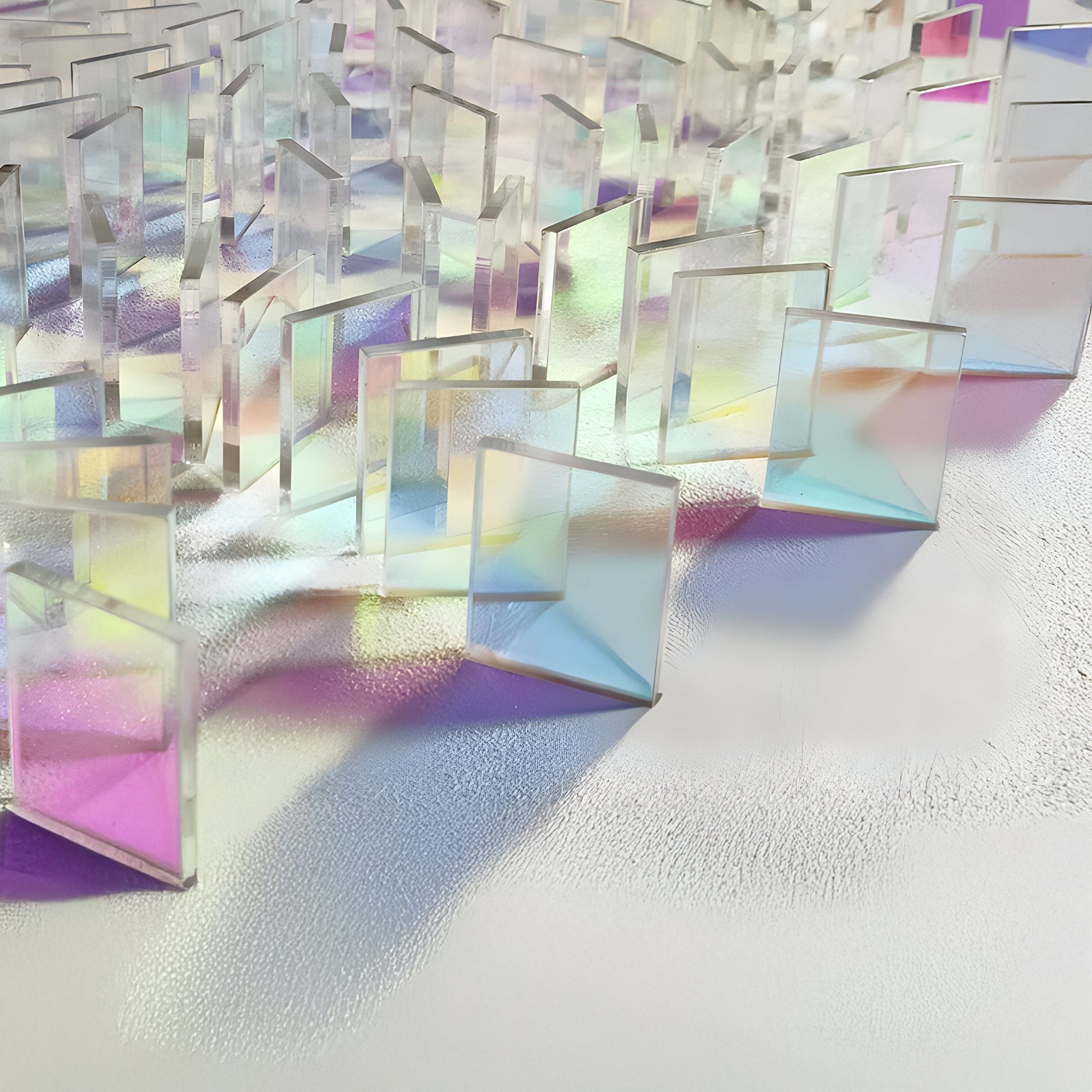 Lustra Iridescent Feather Motion Acrylic 3D Wall Art