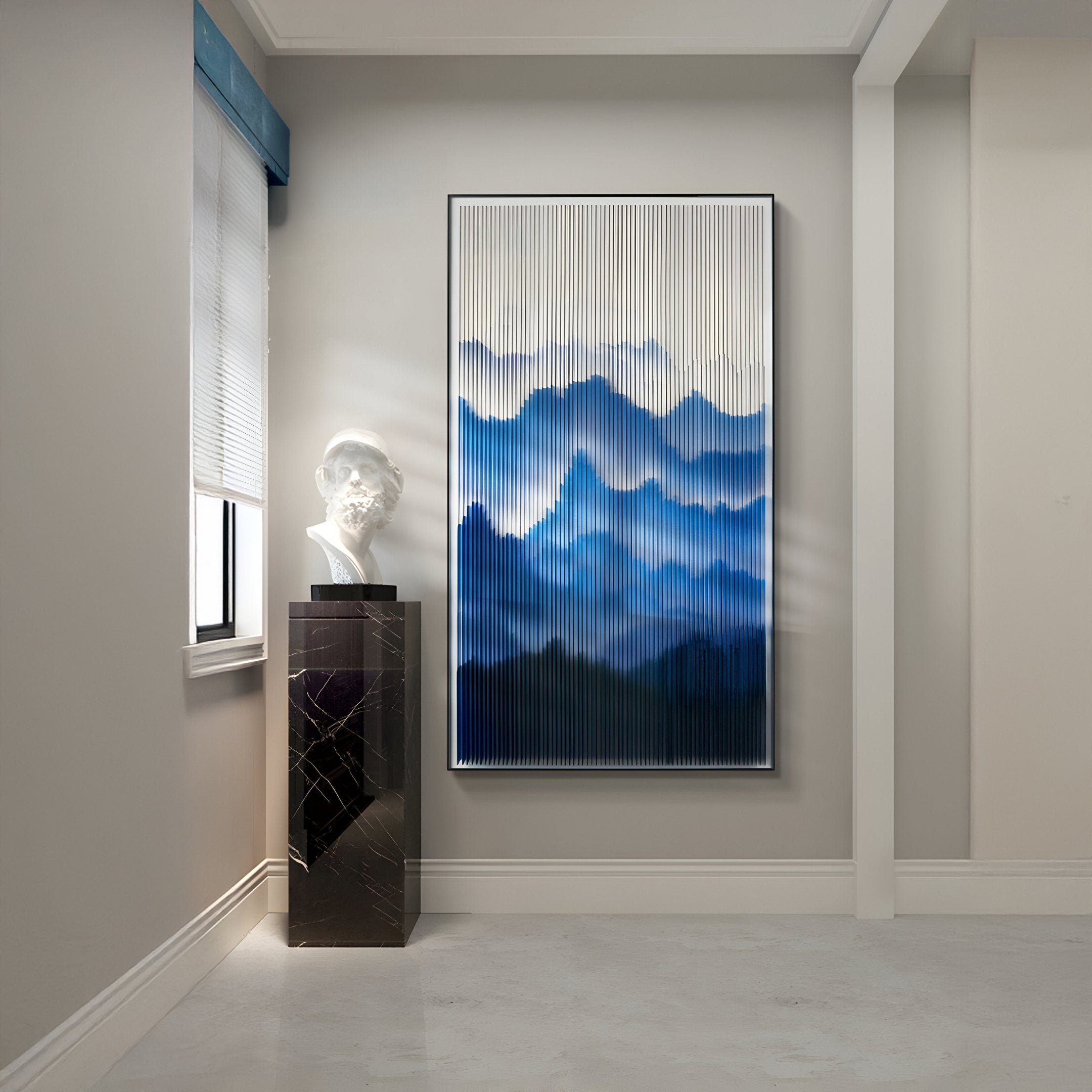 Mistline Indigo Mountain Scene Acrylic 3D Wall Art